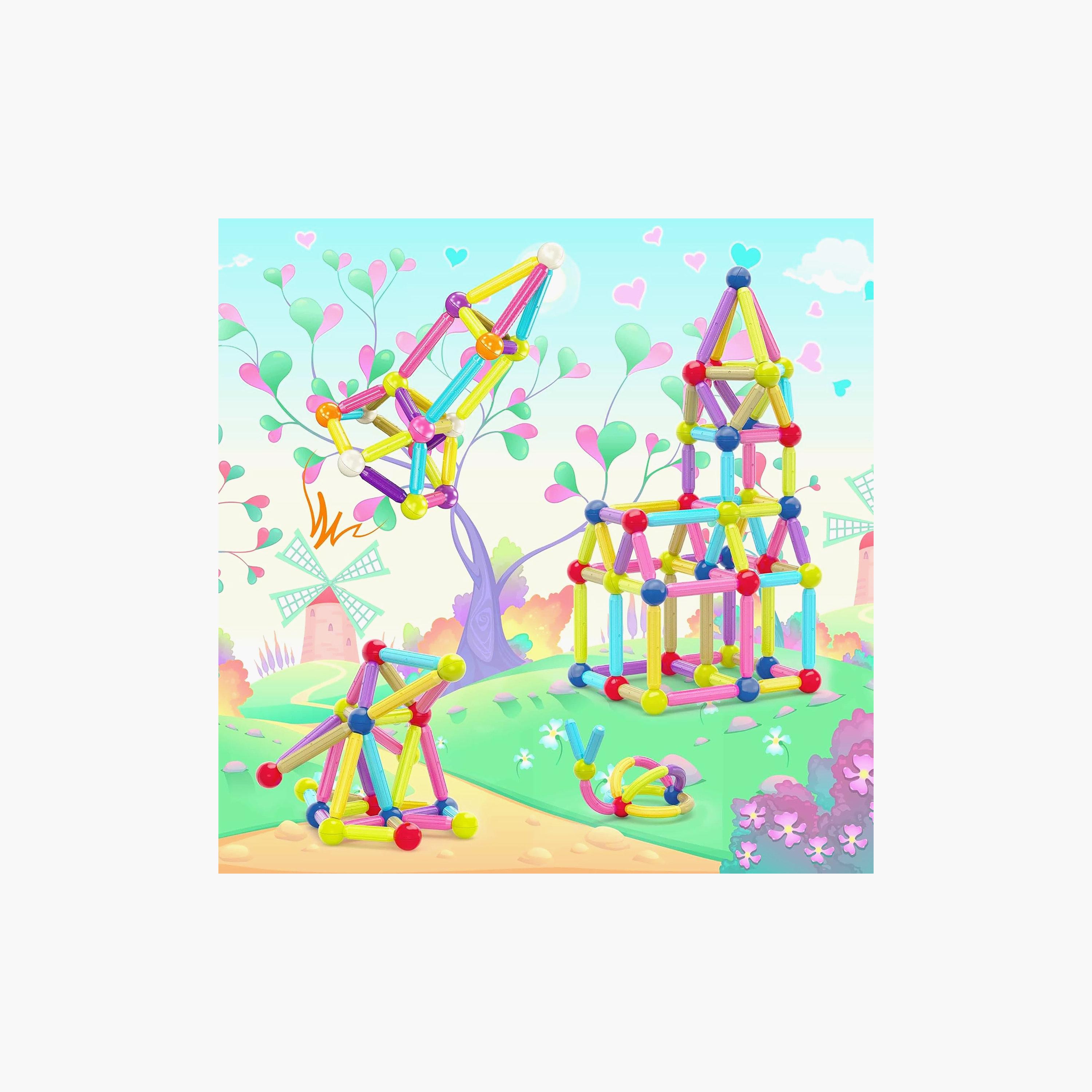 Picasso Tiles Magnetic 100-Piece Stick Building Construction Kit-toys-buildingblocks-magnetictoys-image-2
