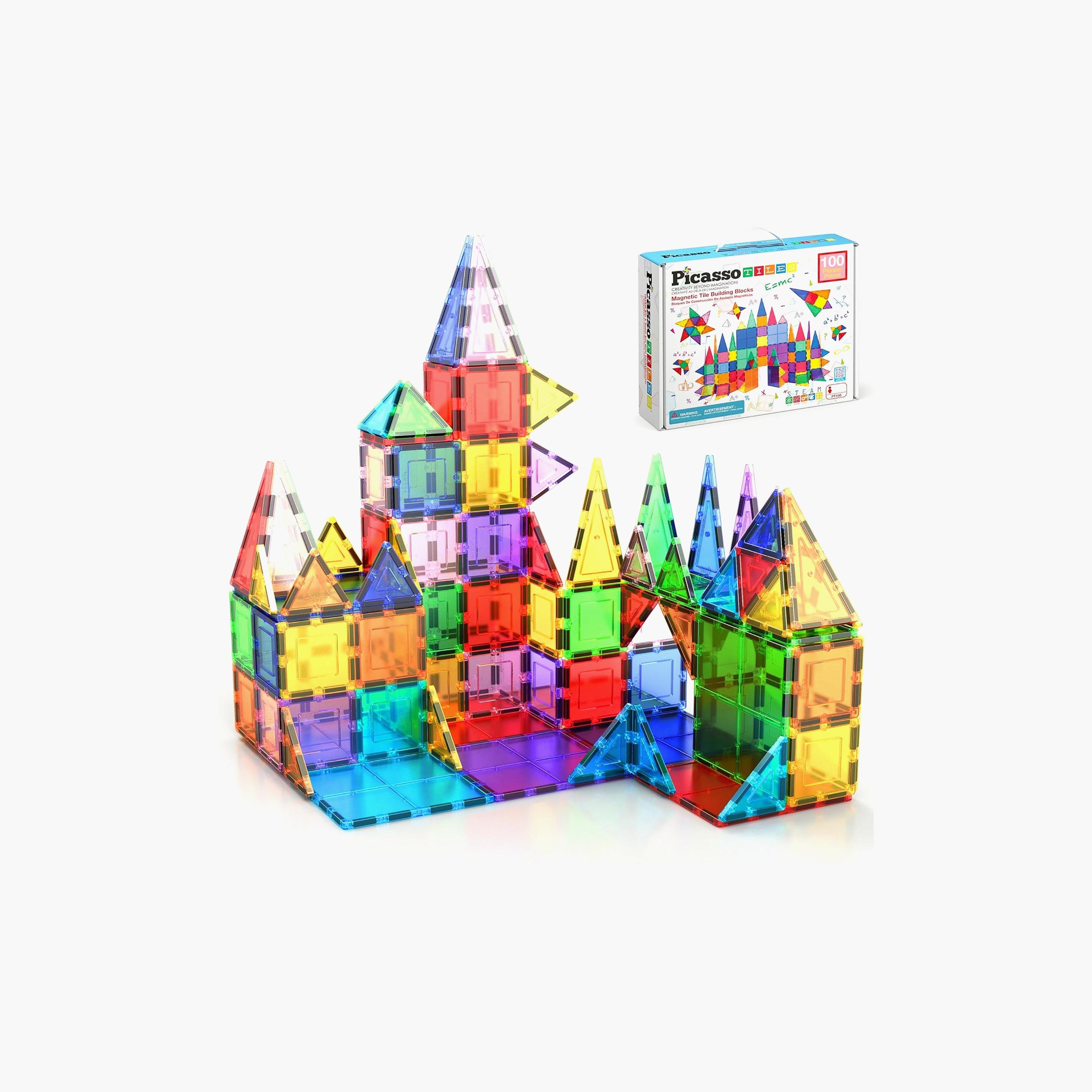 Picasso Tiles Magnetic 100-Piece Building Blocks Set-toys-buildingblocks-magnetictoys-image-1