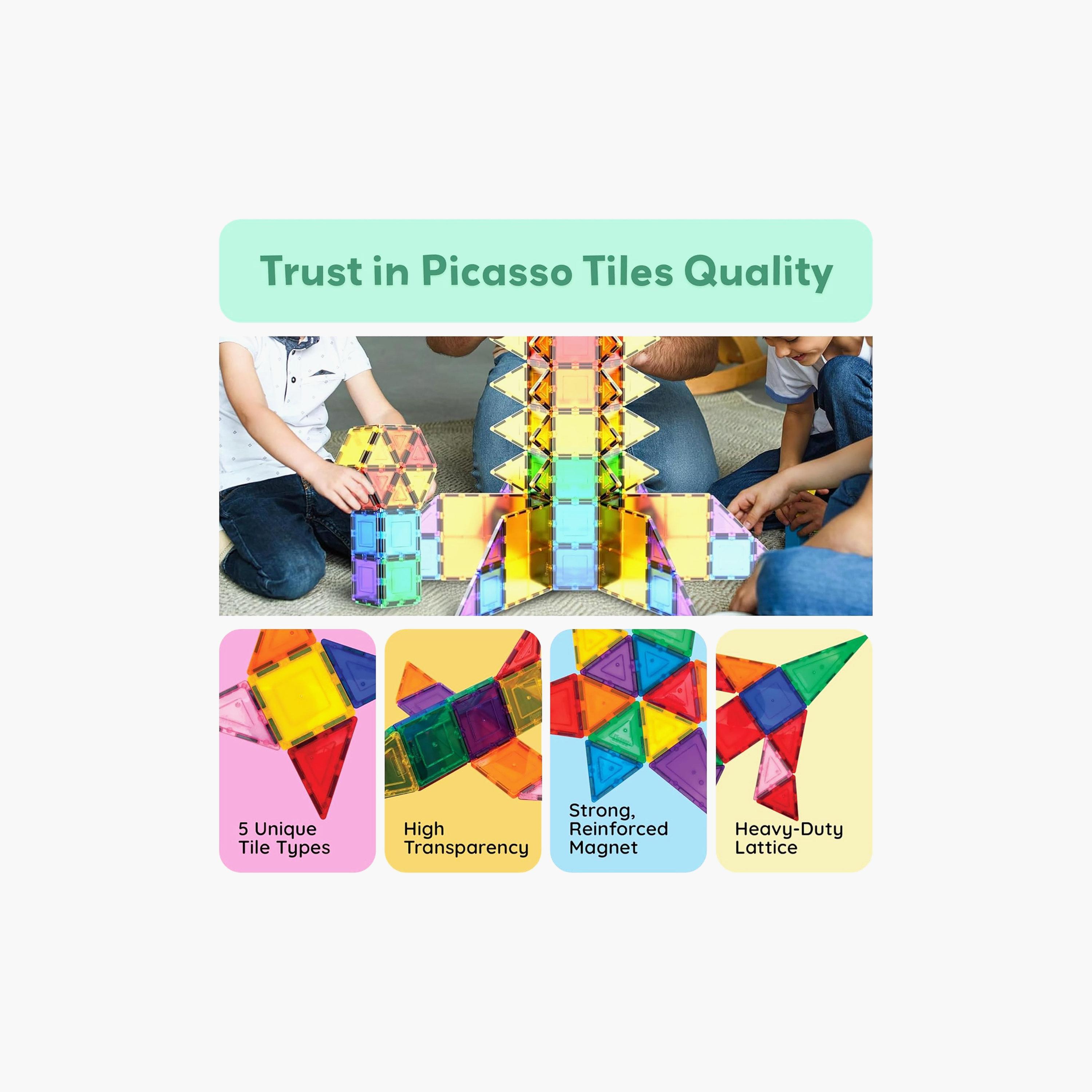 Picasso Tiles Magnetic 100-Piece Building Blocks Set-toys-buildingblocks-magnetictoys-image-6