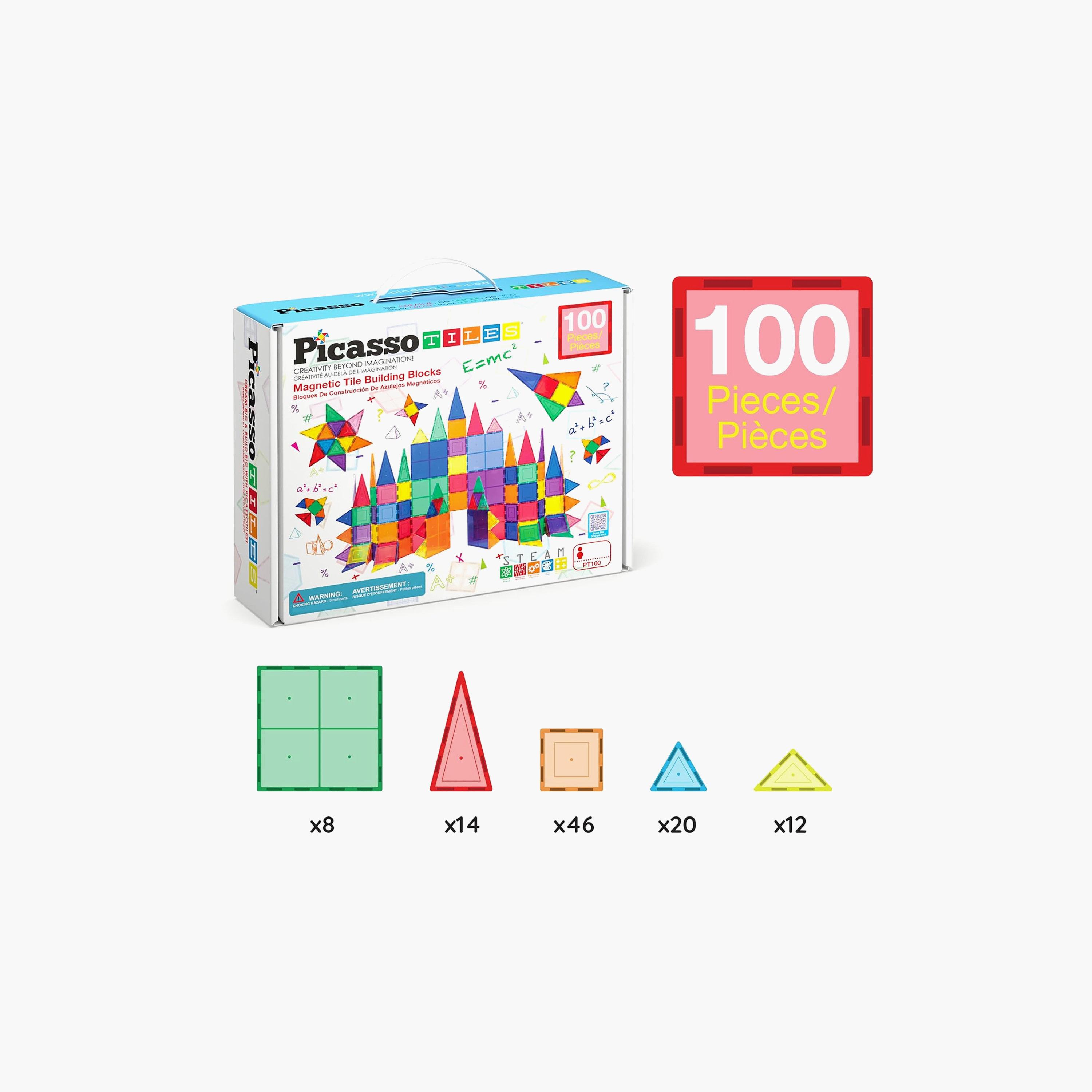Picasso Tiles Magnetic 100-Piece Building Blocks Set-toys-buildingblocks-magnetictoys-image-7