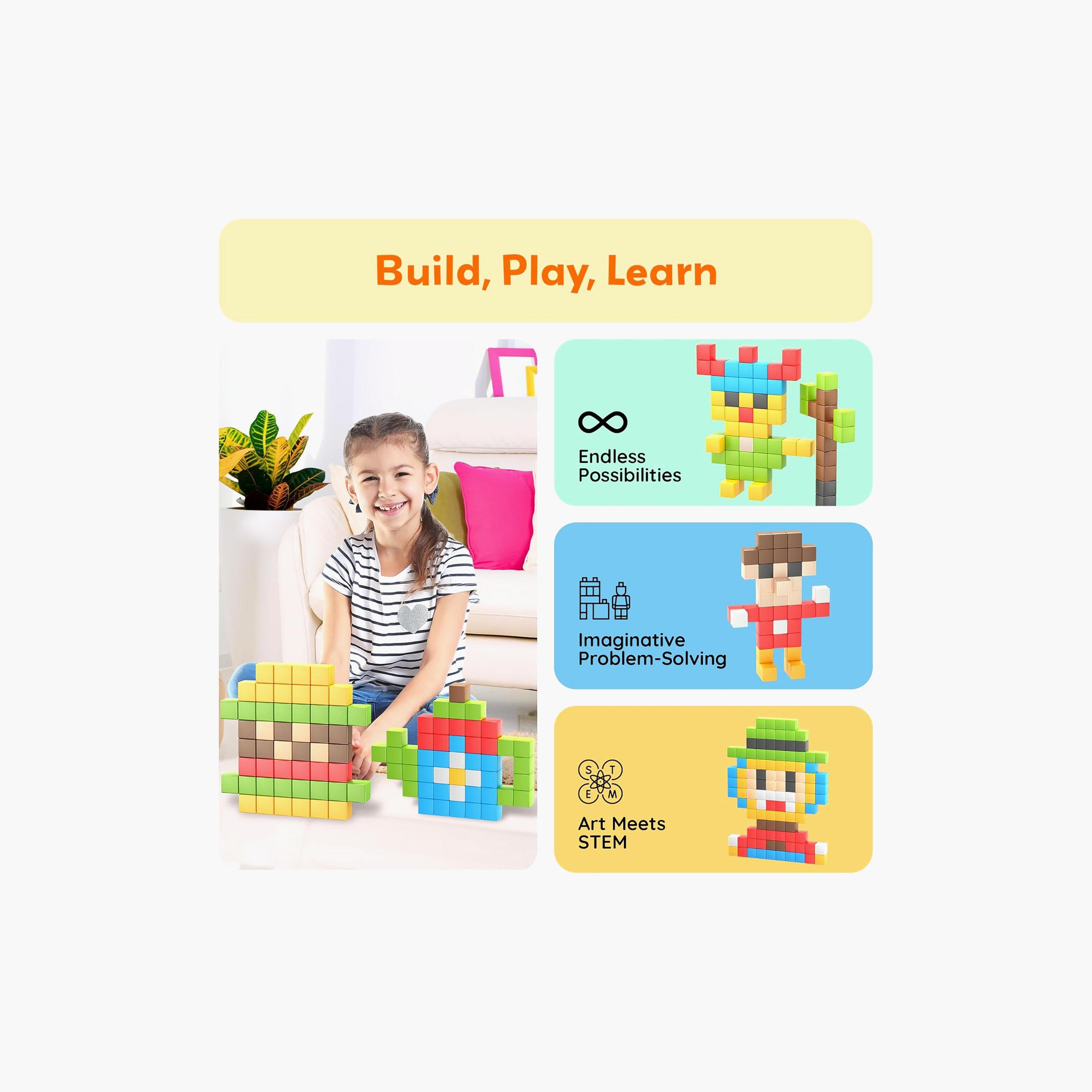 Picasso Tiles Magnetic 108-Piece Cube Puzzle Set-toys-buildingblocks-magnetictoys-image-3