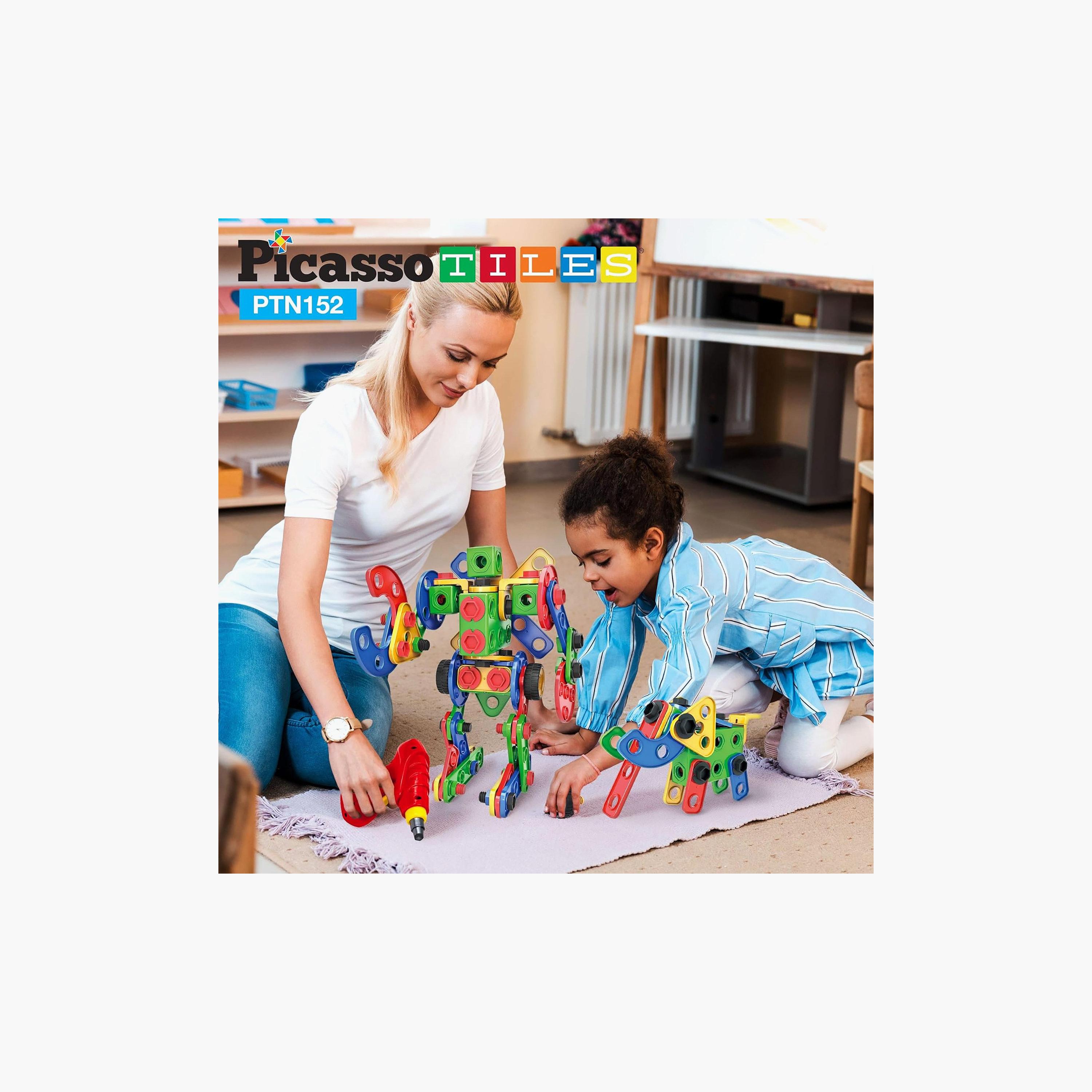 Picasso Tiles Magnetic 152-Piece Engineering Construction Building Set-toys-buildingblocks-magnetictoys-image-9