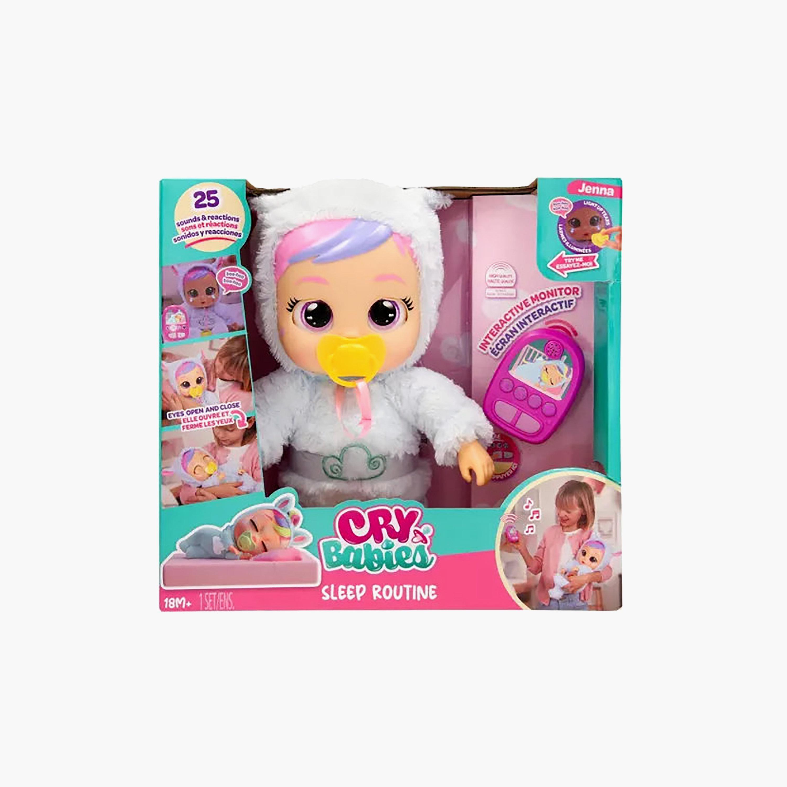 طقم دمية جينا التفاعلية مع روتين النوم من "كراي بيبيز" - 18 شهرًا فأكثر-toys-dollsandplaysets-dolls-image-2