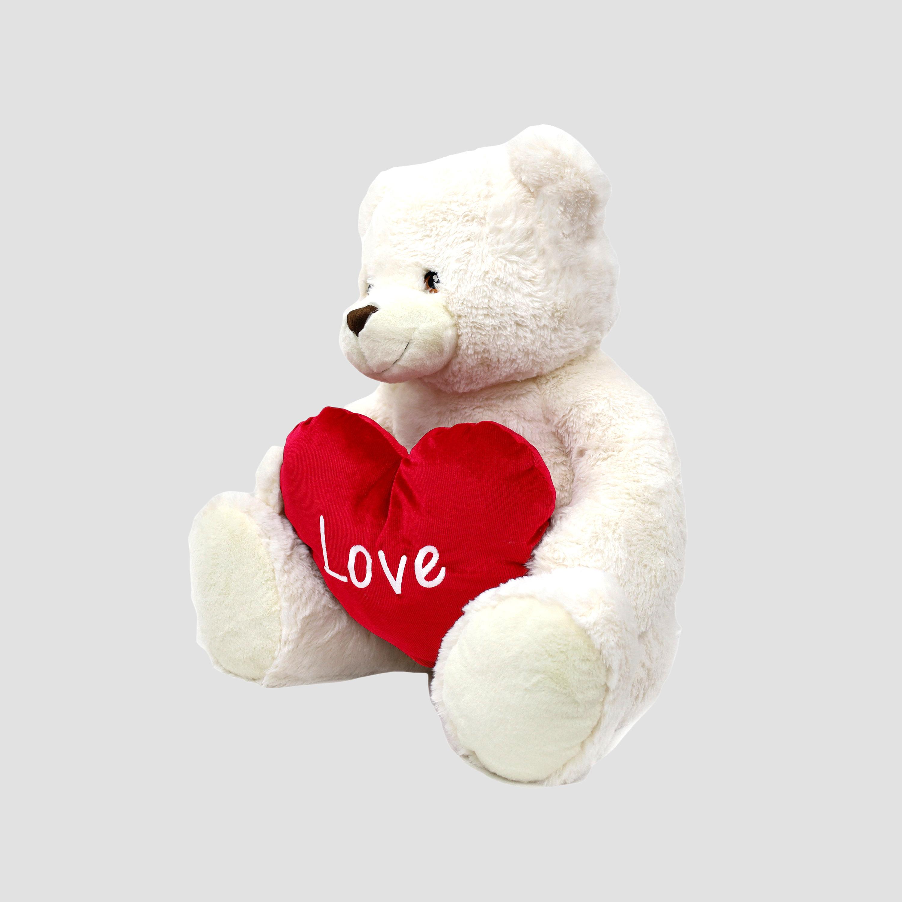 Keel Toys Keeleco Teddy Bear with Heart Eco-Friedly Plush Toy - 75cm-toys-plushsofttoys-image-2