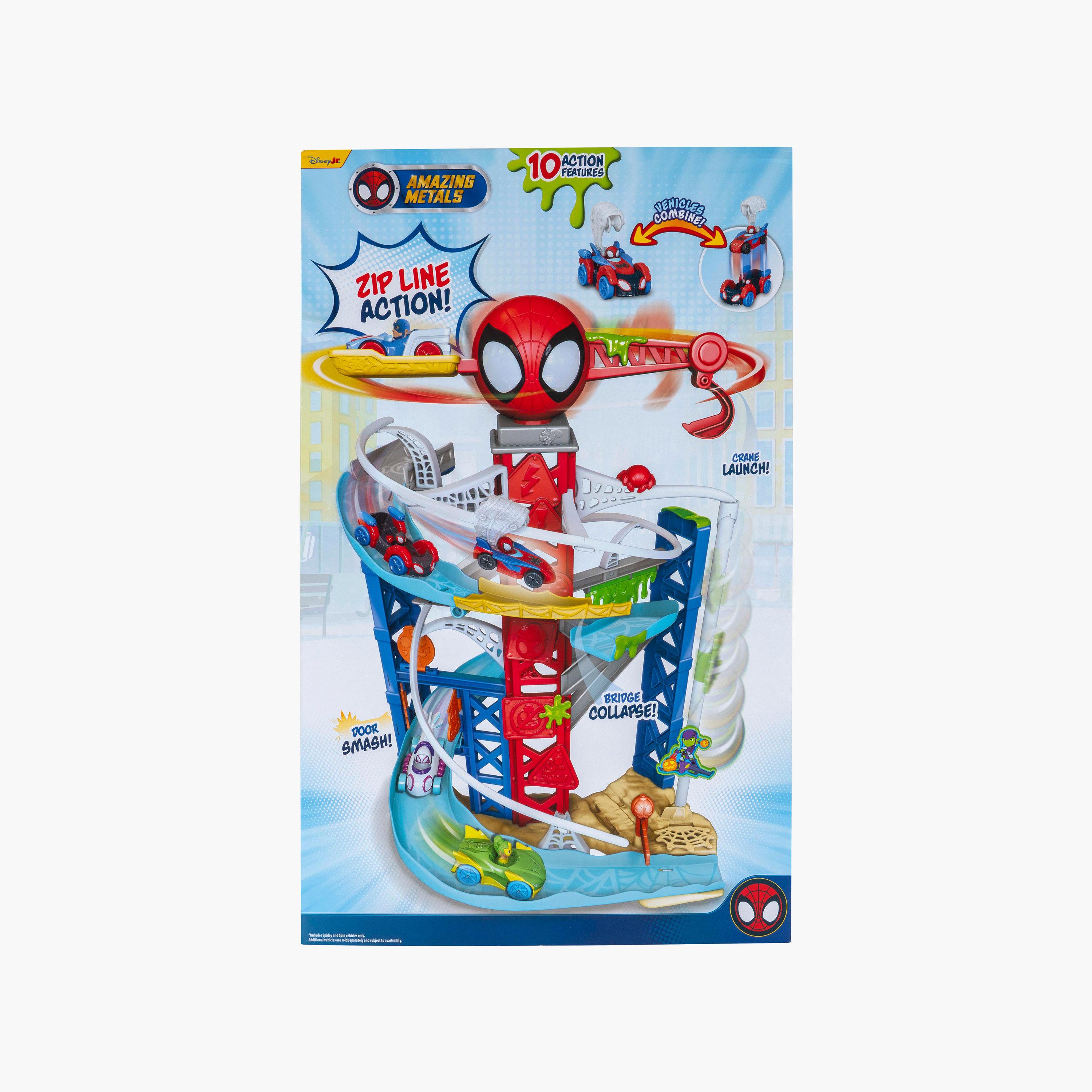 Marvel Spidey And Friends Zip Line Action Construction Zone Track Set-toys-playfigures-actionplaysets-image-10