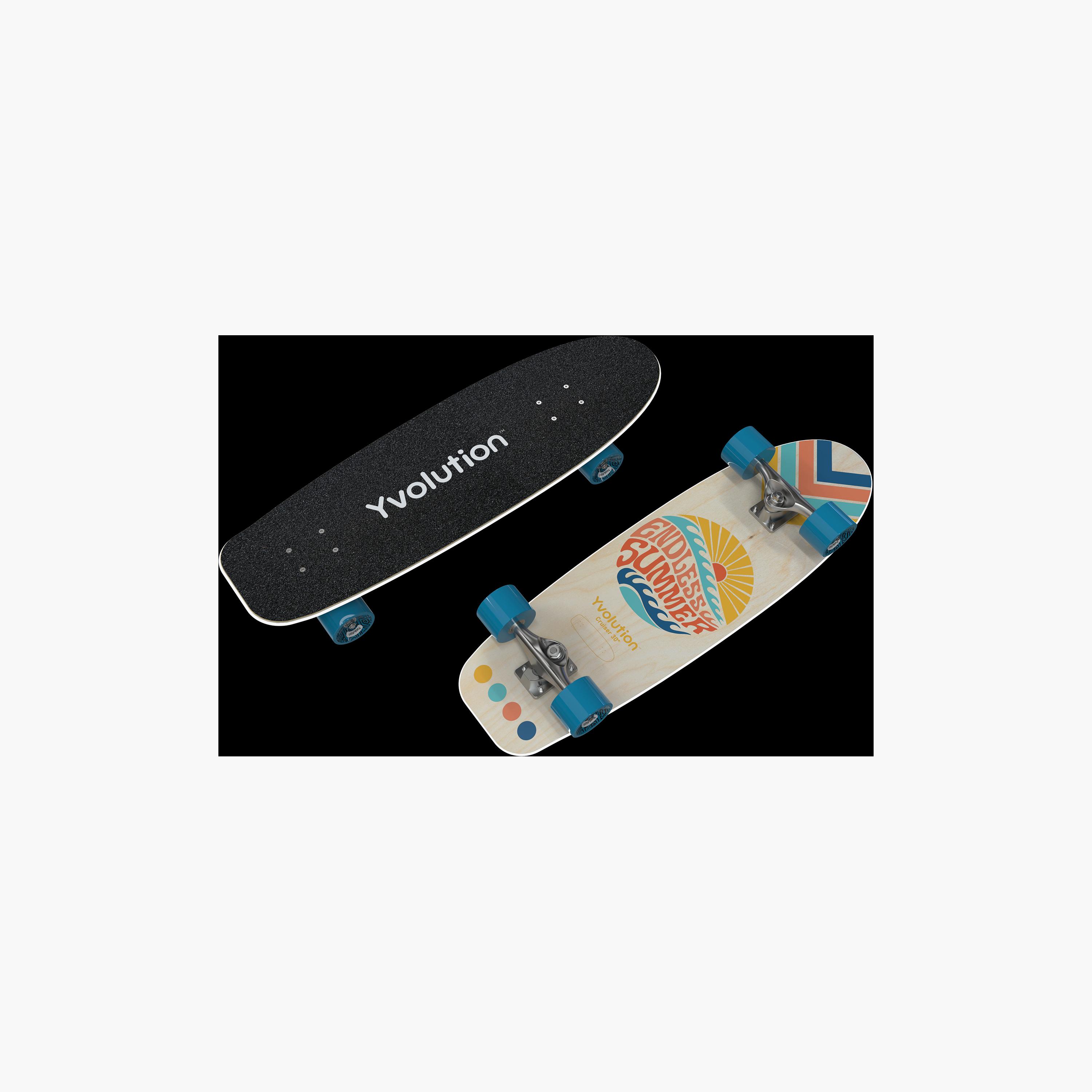 Yvolution Endless Summer Skateboard with LED Lights - White-toys-outdoor-sports-image-3