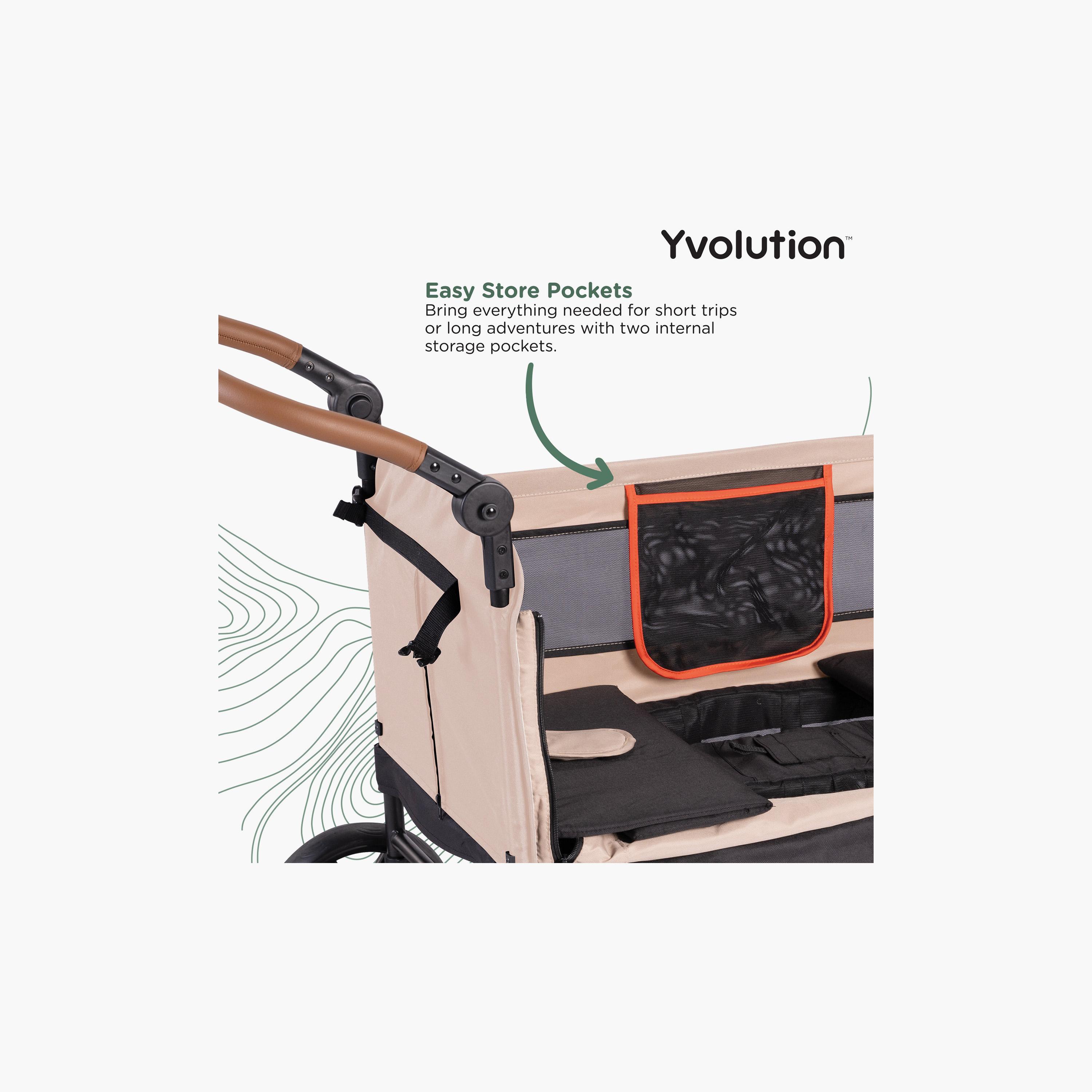 Yvolution Foldable Stroller Wagon with Safety Harness-baby-gear-strollersandprams-strollers-image-11