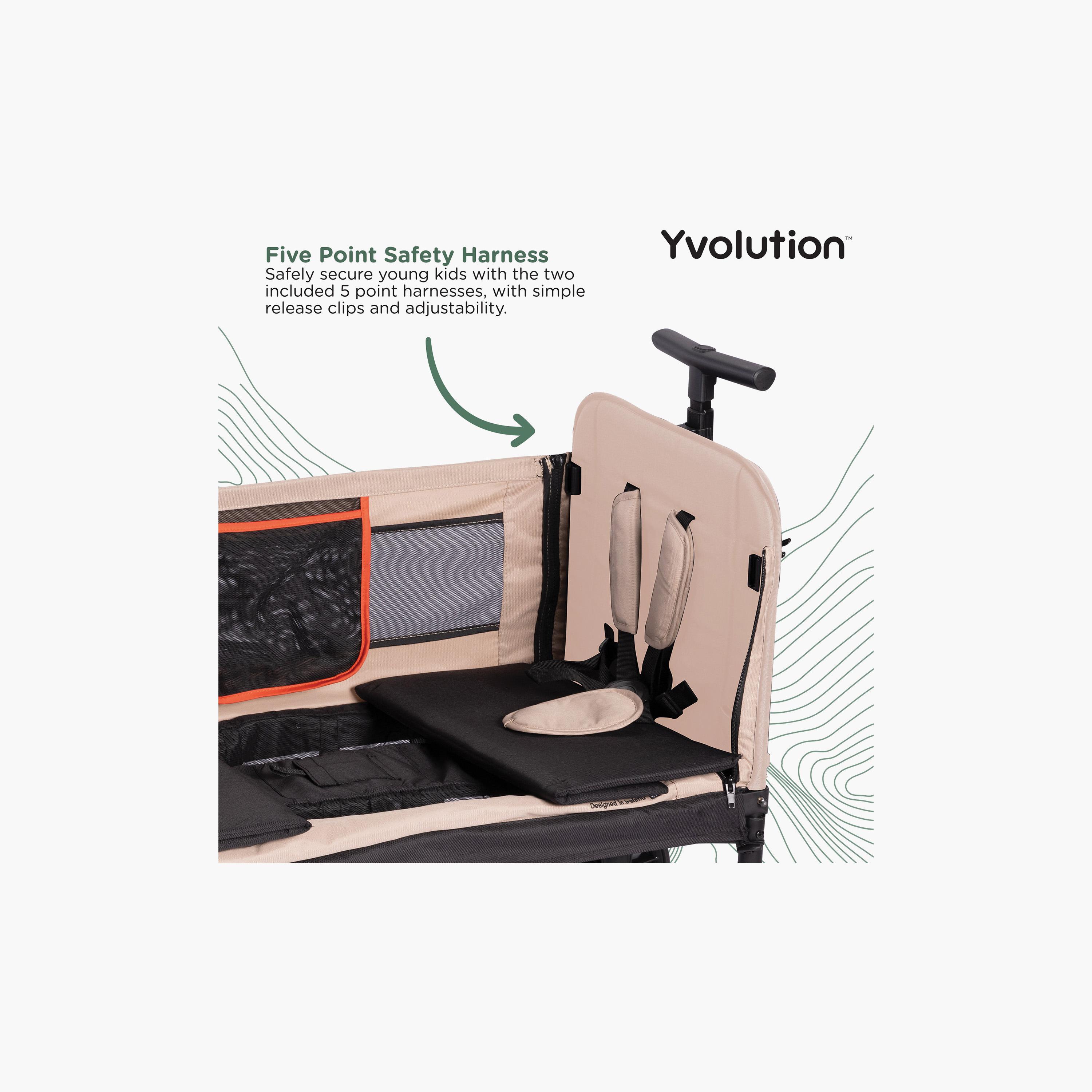 Yvolution Foldable Stroller Wagon with Safety Harness-baby-gear-strollersandprams-strollers-image-2
