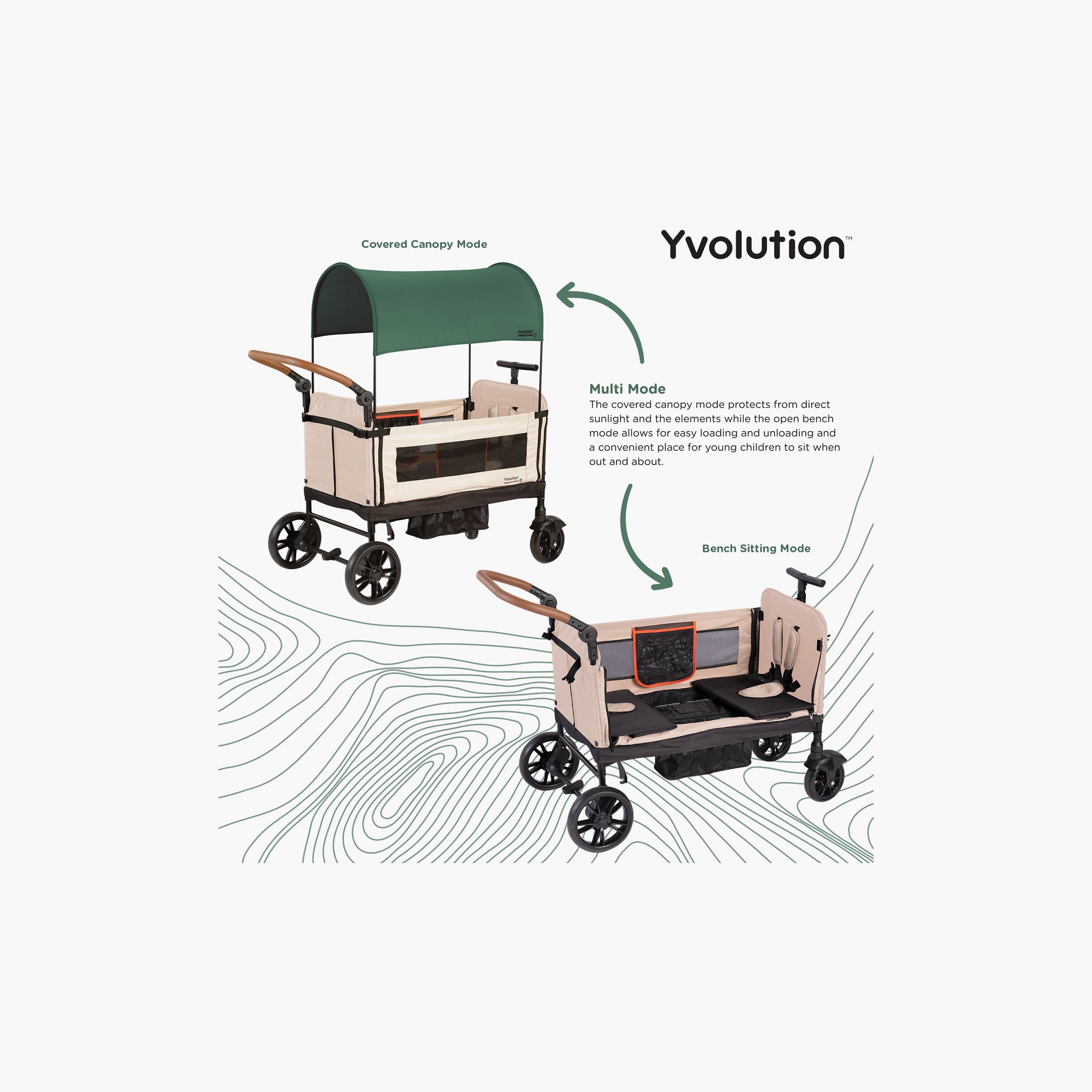 Yvolution Foldable Stroller Wagon with Safety Harness-baby-gear-strollersandprams-strollers-image-9