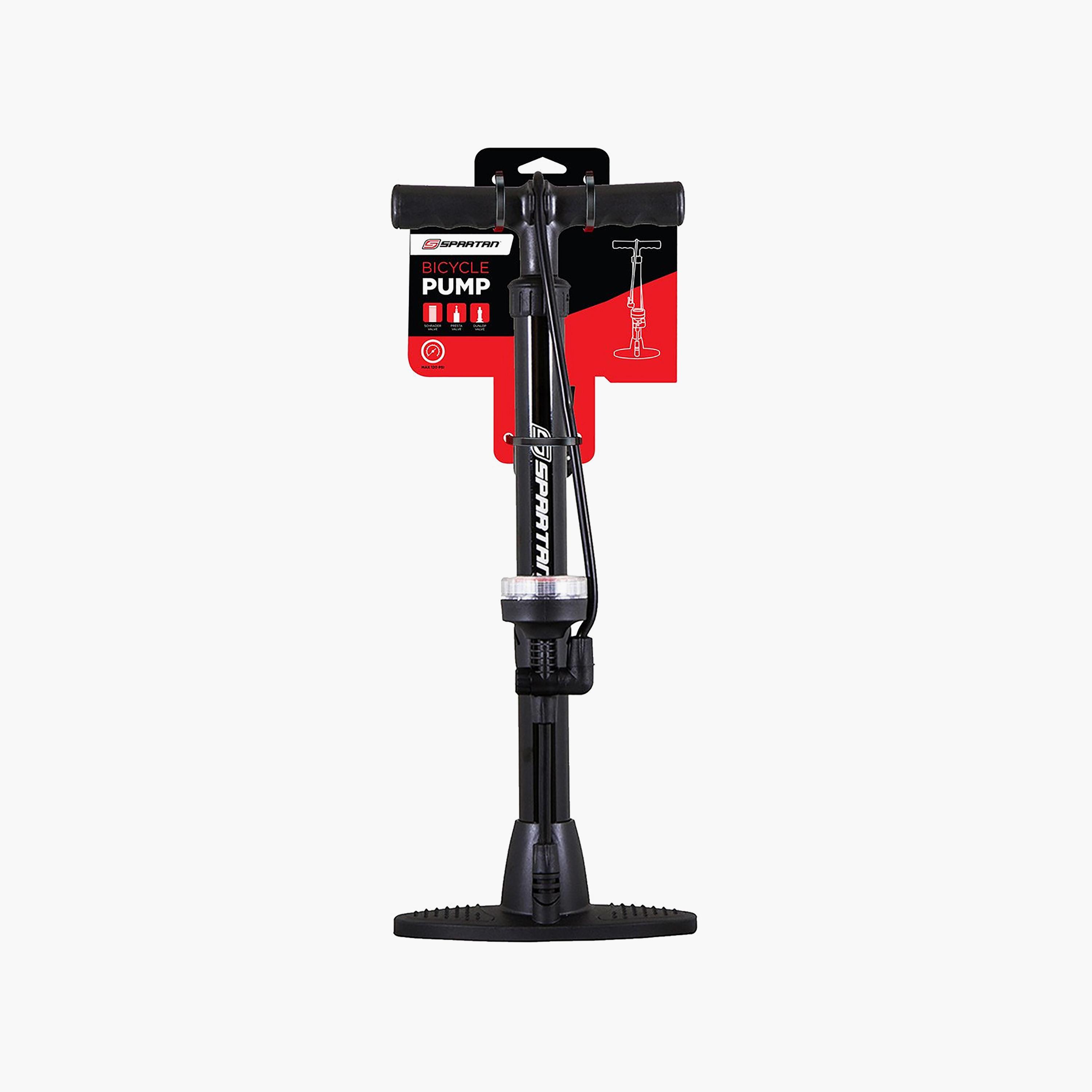 Spartan Bicycle Pump with Gauge - 120 PSI-toys-outdoor-bikesandrideons-bikesafetyaccessories-image-1
