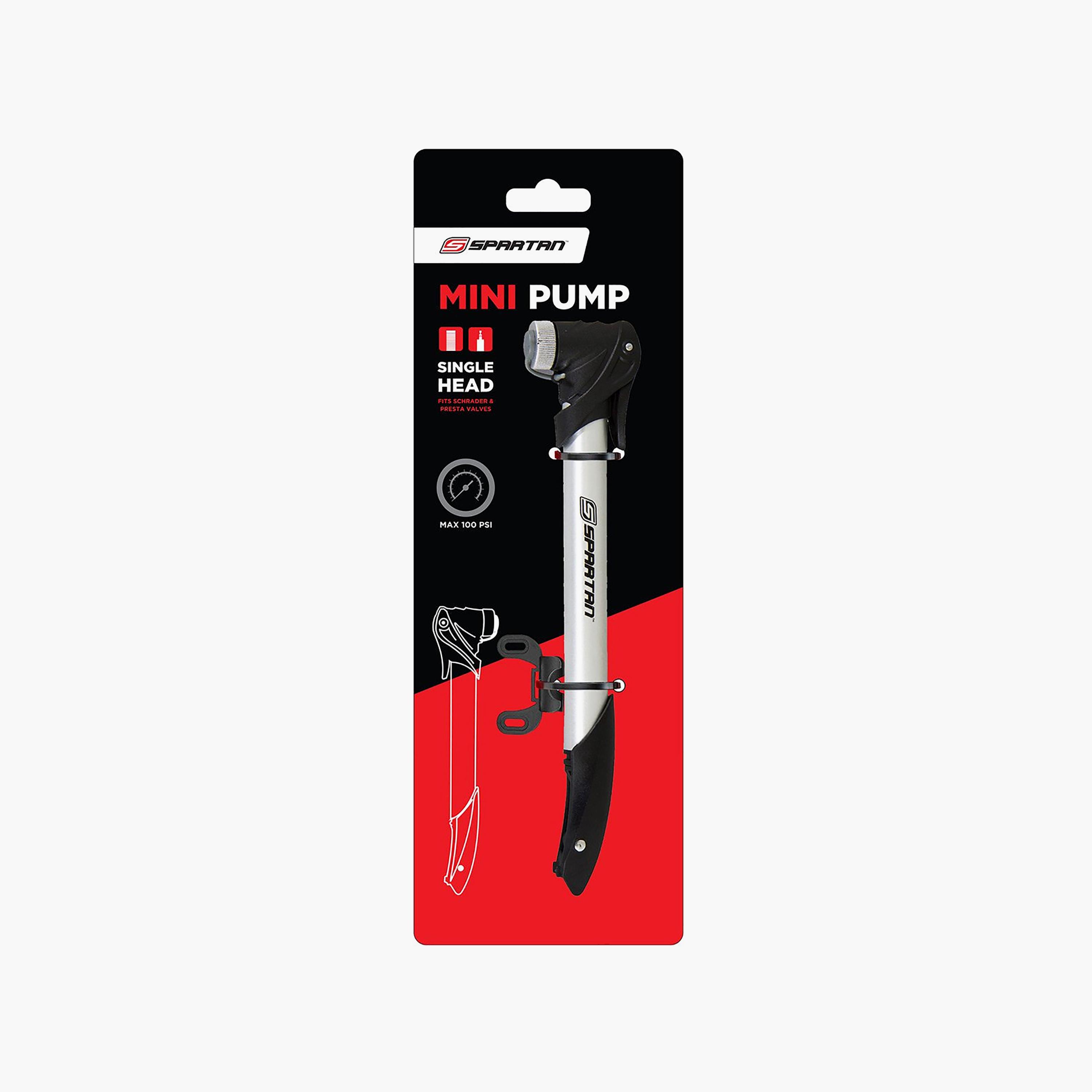 Spartan Single Head Mini Pump with Gauge-toys-outdoor-bikesandrideons-bikesafetyaccessories-image-2