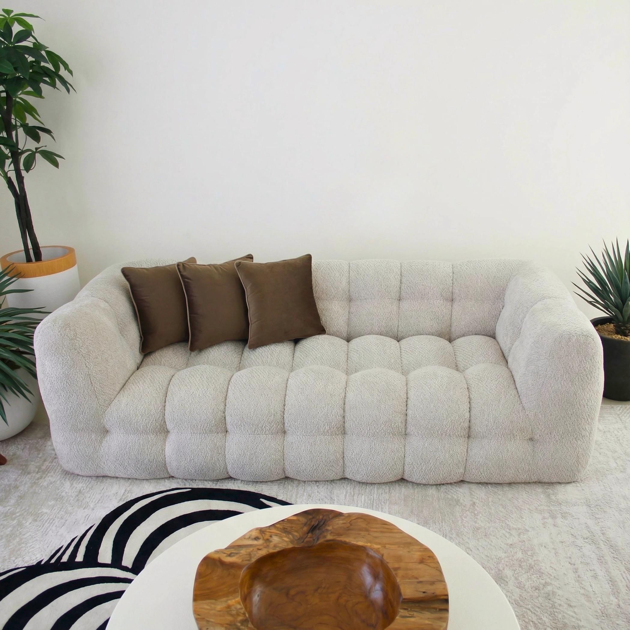 Ashley Cloudy 3-Seater Fabric Sofa