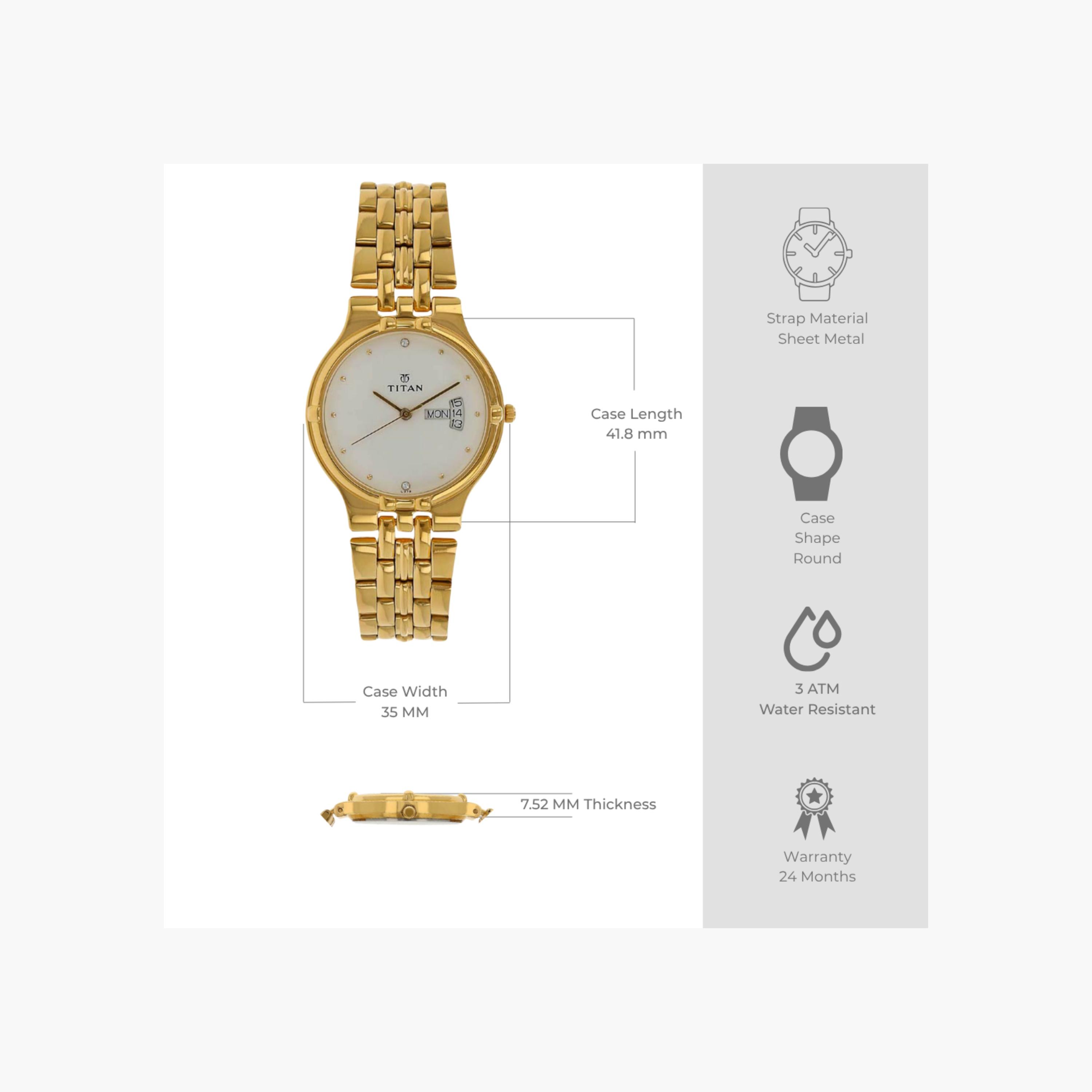ساعة تيتان بعقارب وسوار معدني للرجال-men-watchesandjewellery-watches-image-2