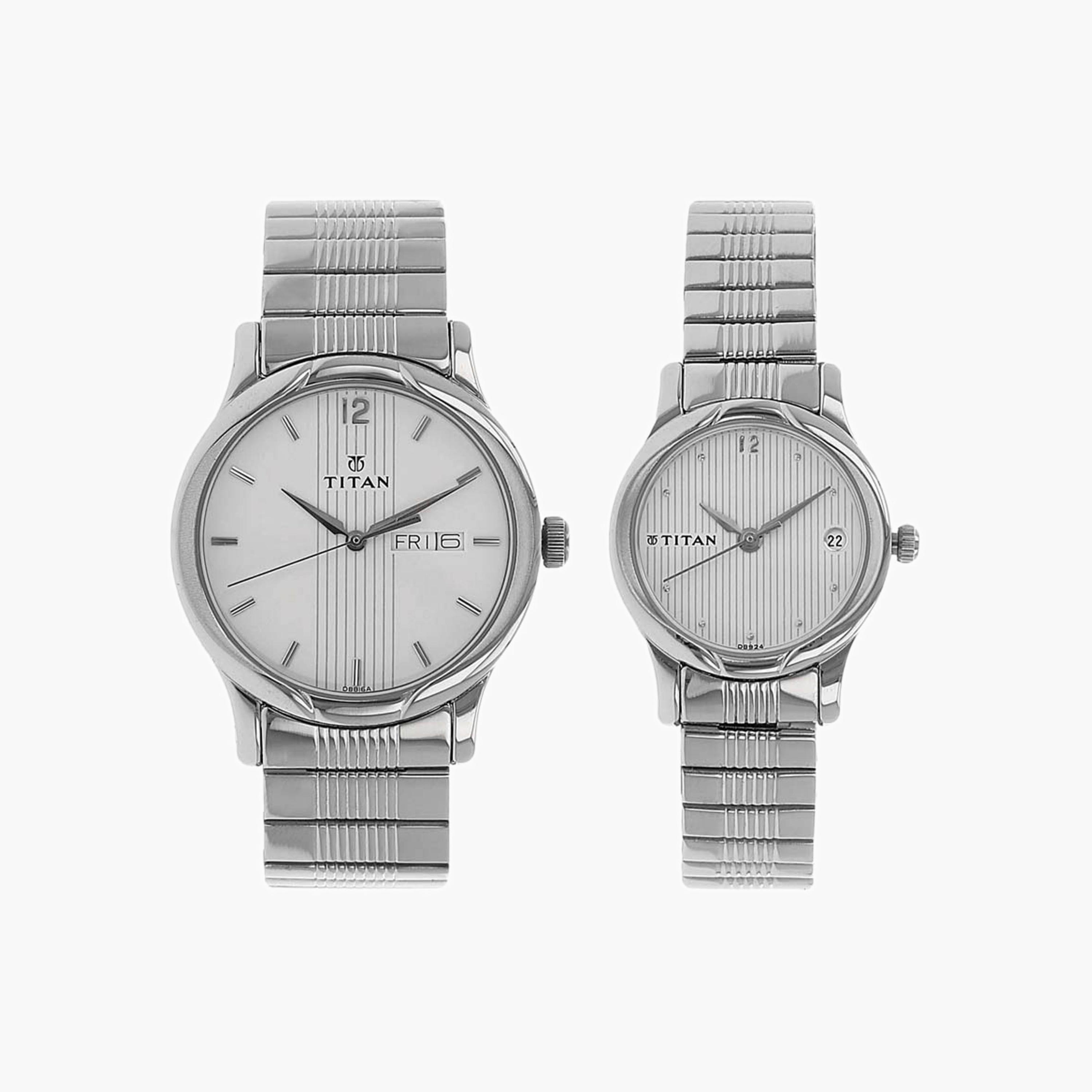 Titan Stainless Steel Couple Watches-men-watchesandjewellery-watches-image-1