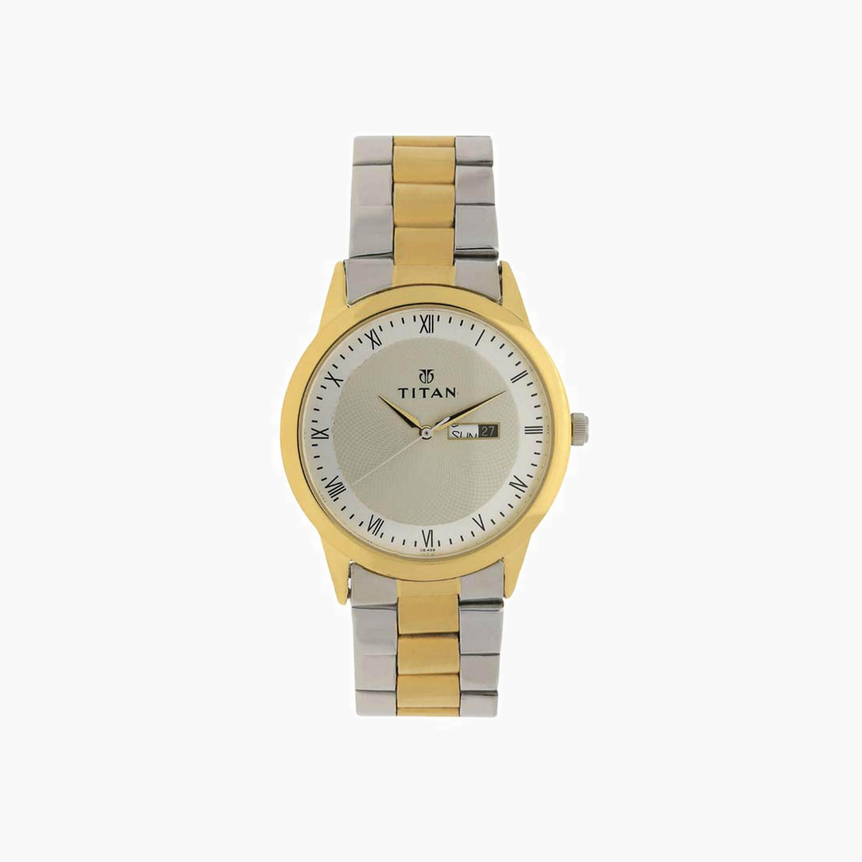 ساعة تيتان بعقارب ومينا معدني للرجال-men-watchesandjewellery-watches-image-1