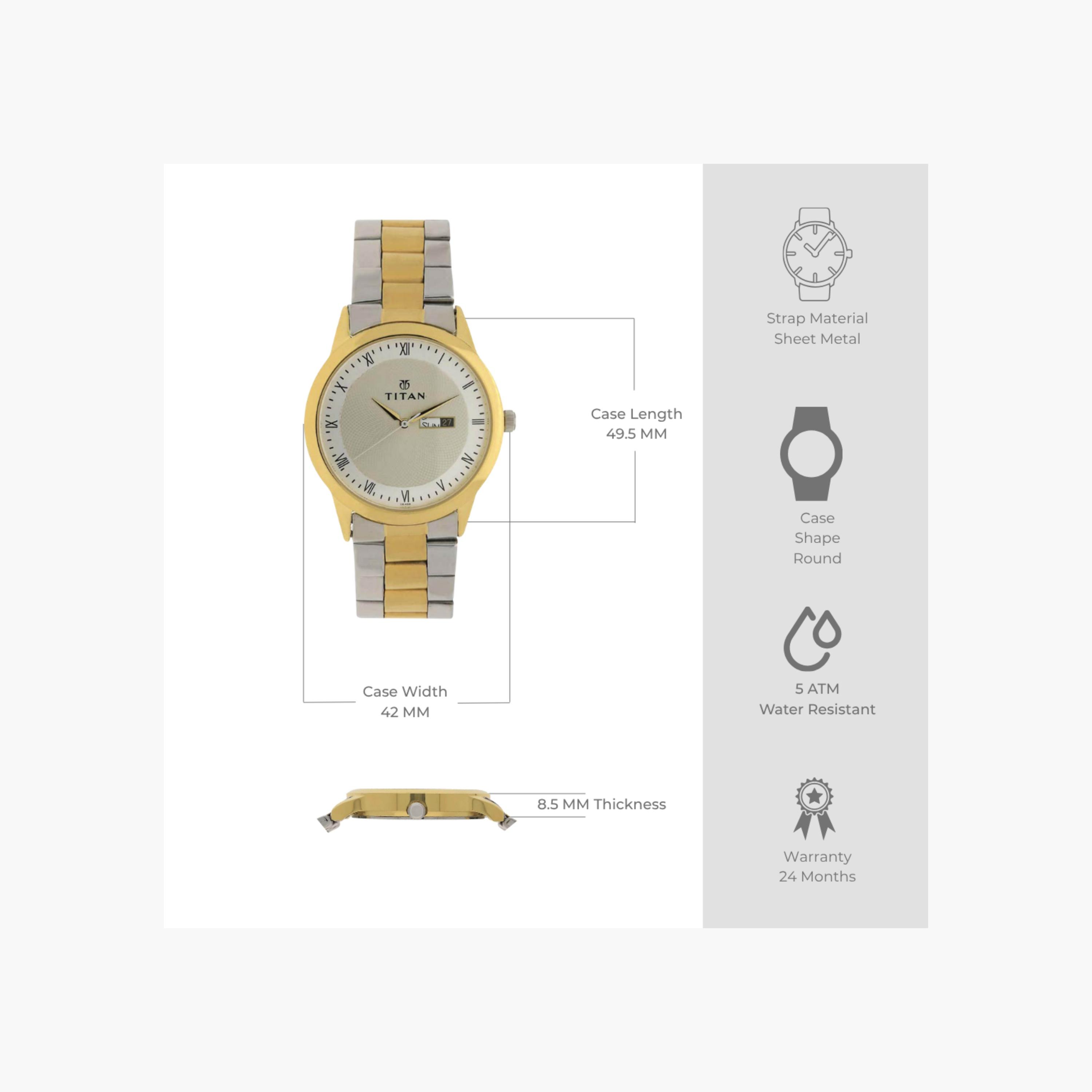 ساعة تيتان بعقارب ومينا معدني للرجال-men-watchesandjewellery-watches-image-2