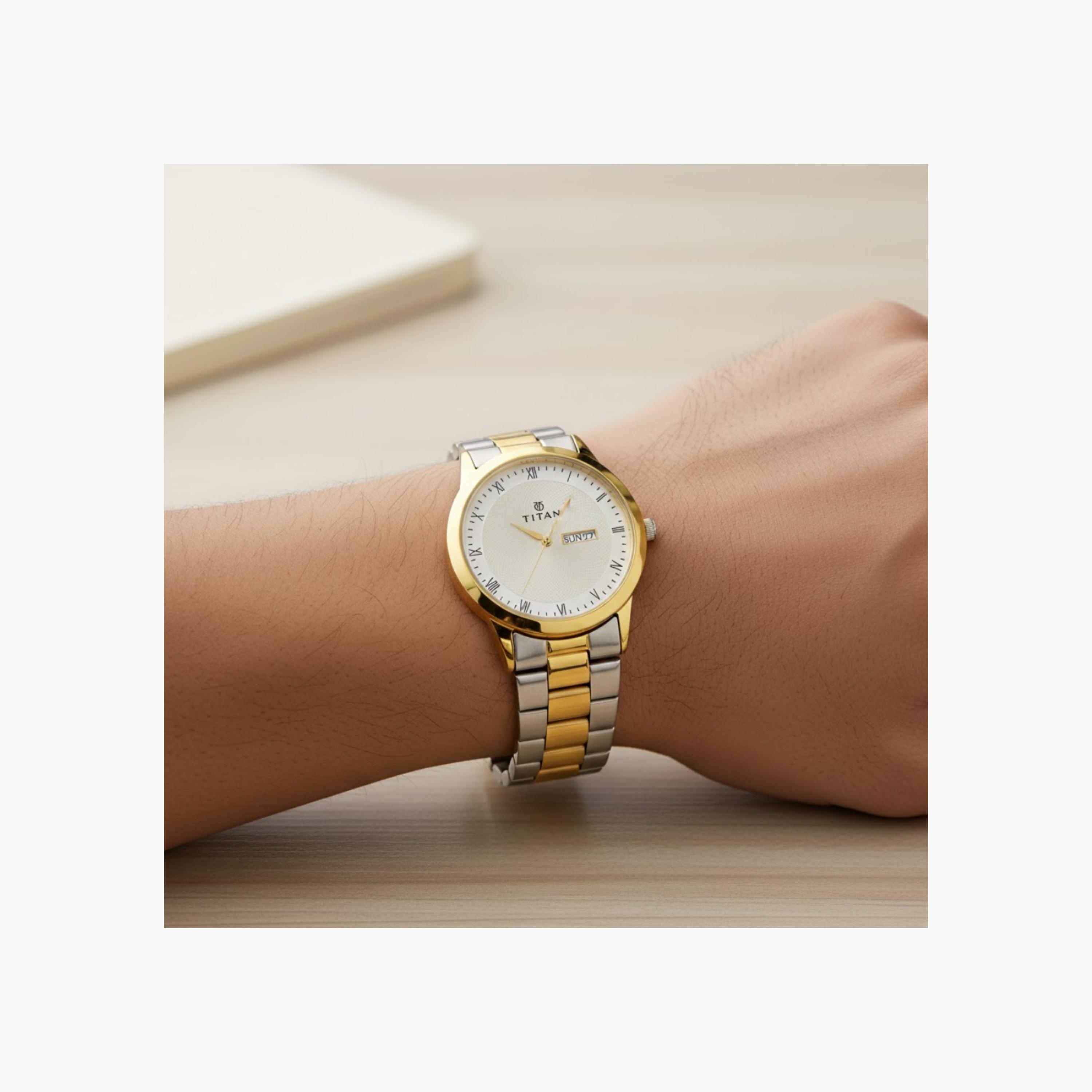 ساعة تيتان بعقارب ومينا معدني للرجال-men-watchesandjewellery-watches-image-3