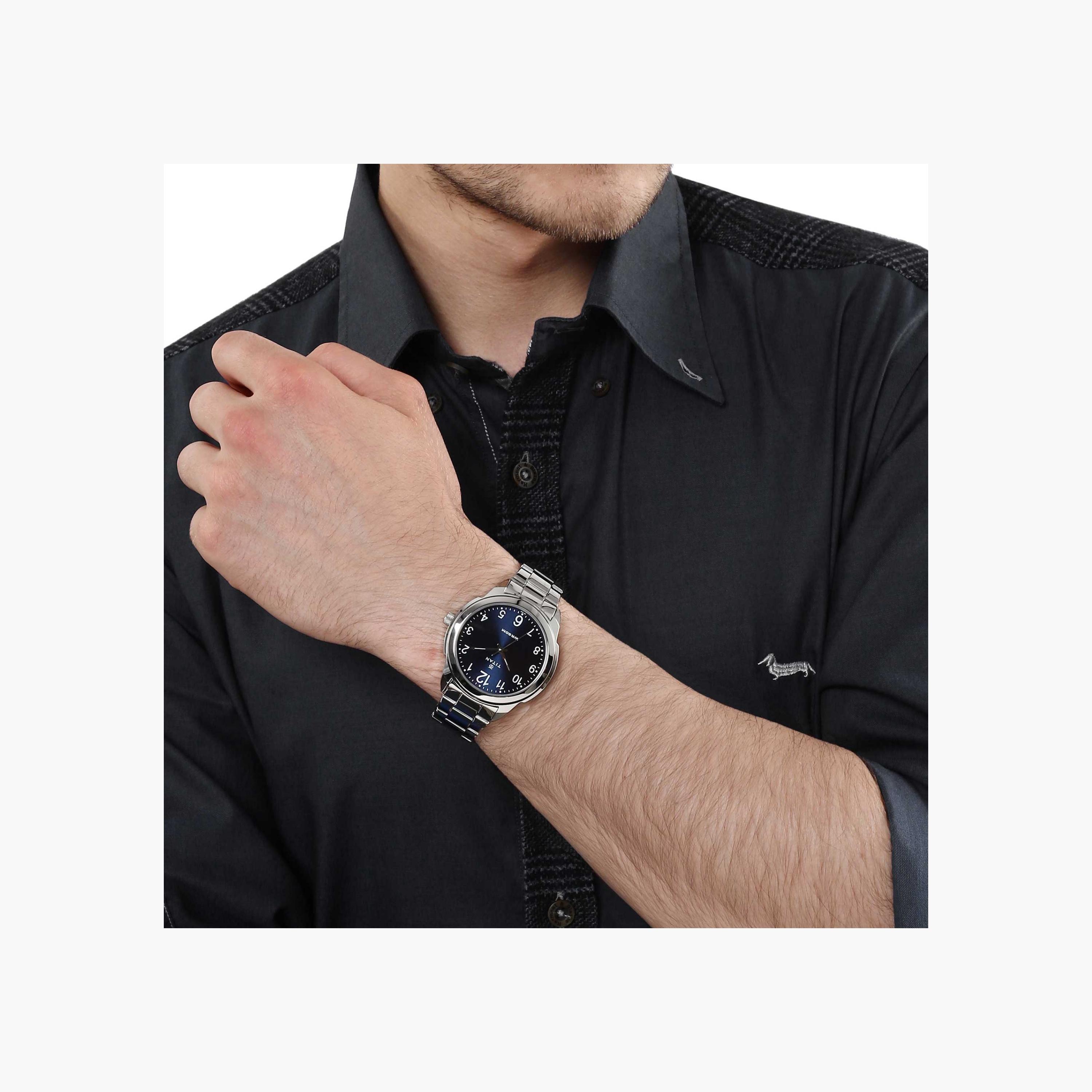 Titan Silver Stainless Steel Analog Watch-men-watchesandjewellery-watches-image-6