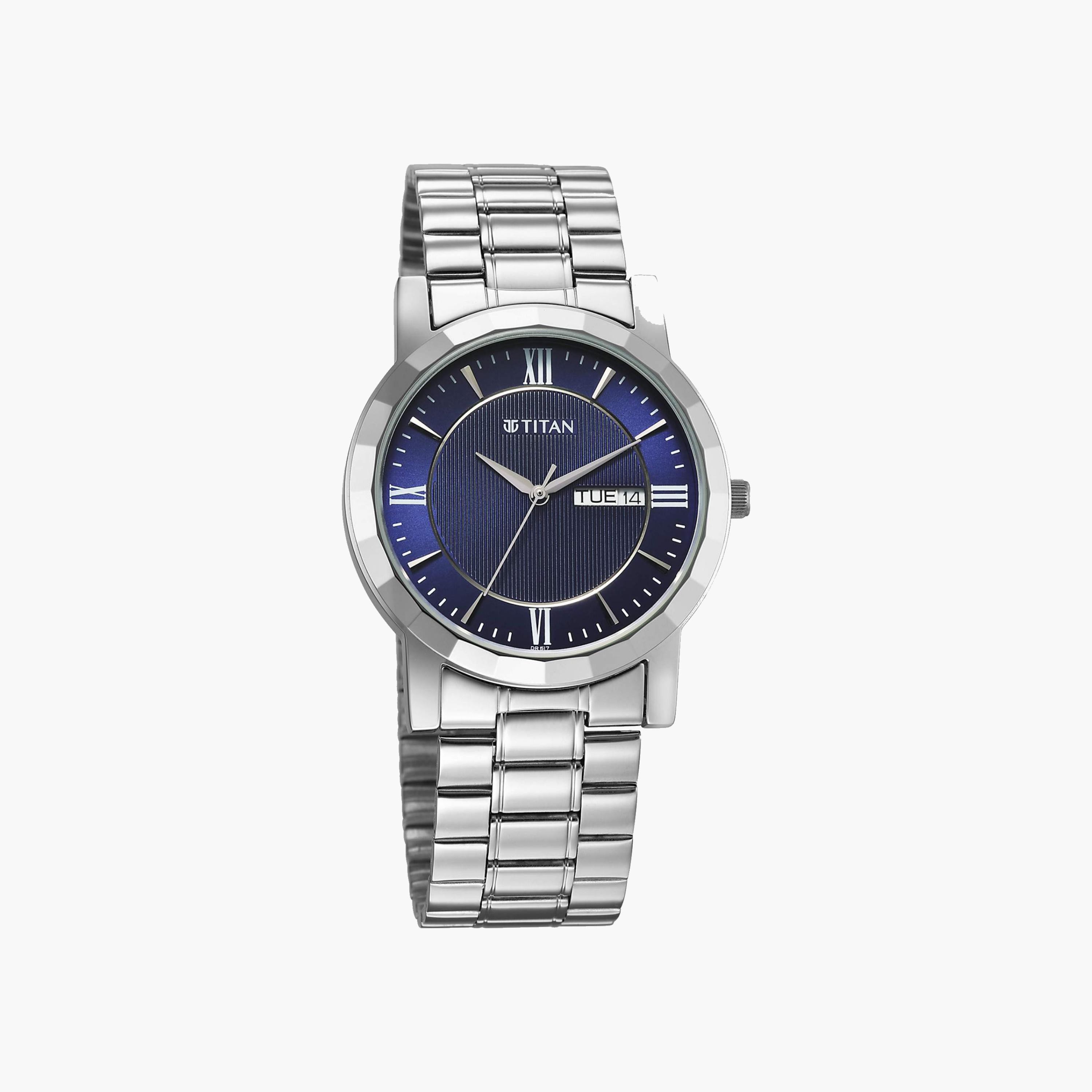 Titan Blue Dial Stainless Steel Watch-men-watchesandjewellery-watches-image-1