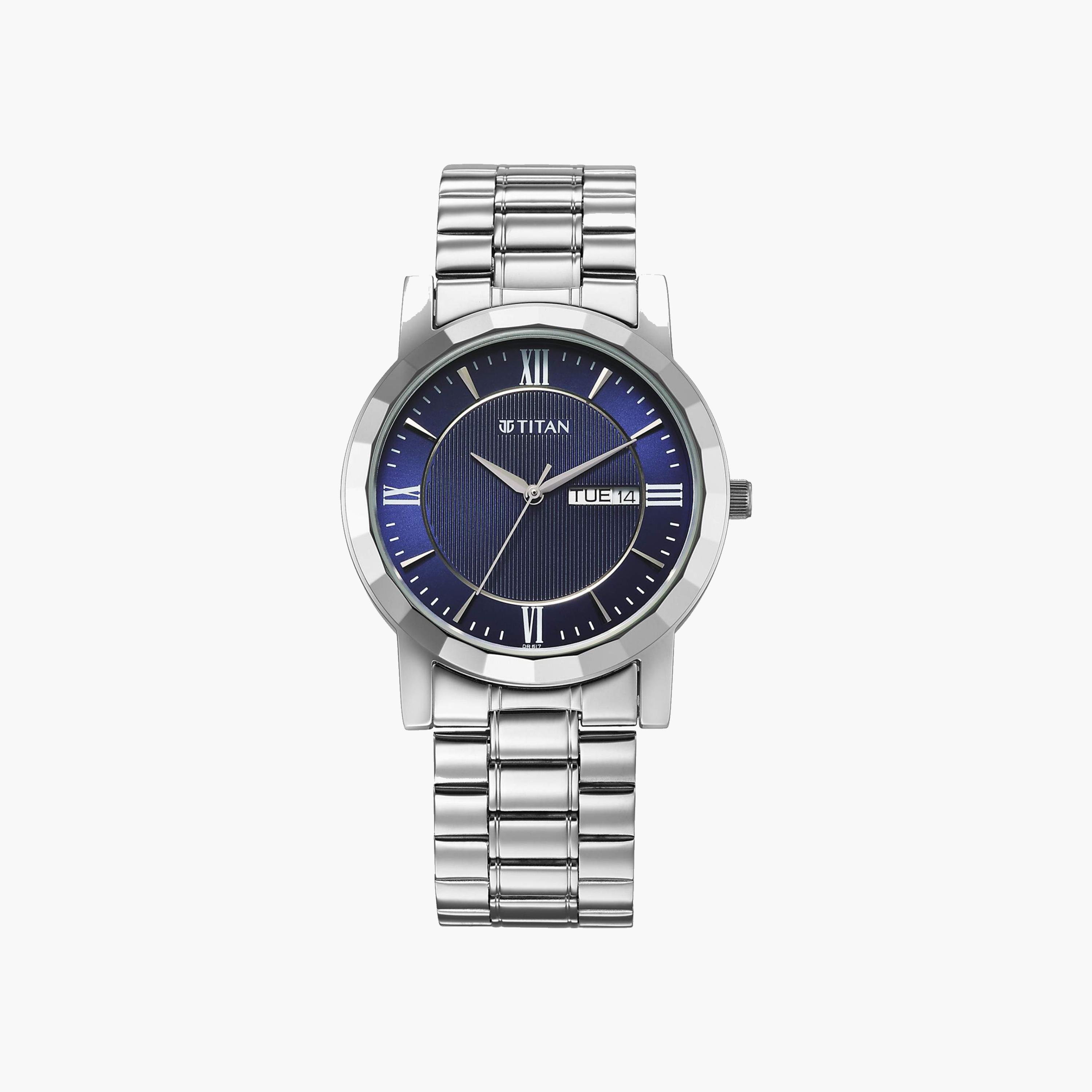 Titan Blue Dial Stainless Steel Watch-men-watchesandjewellery-watches-image-5