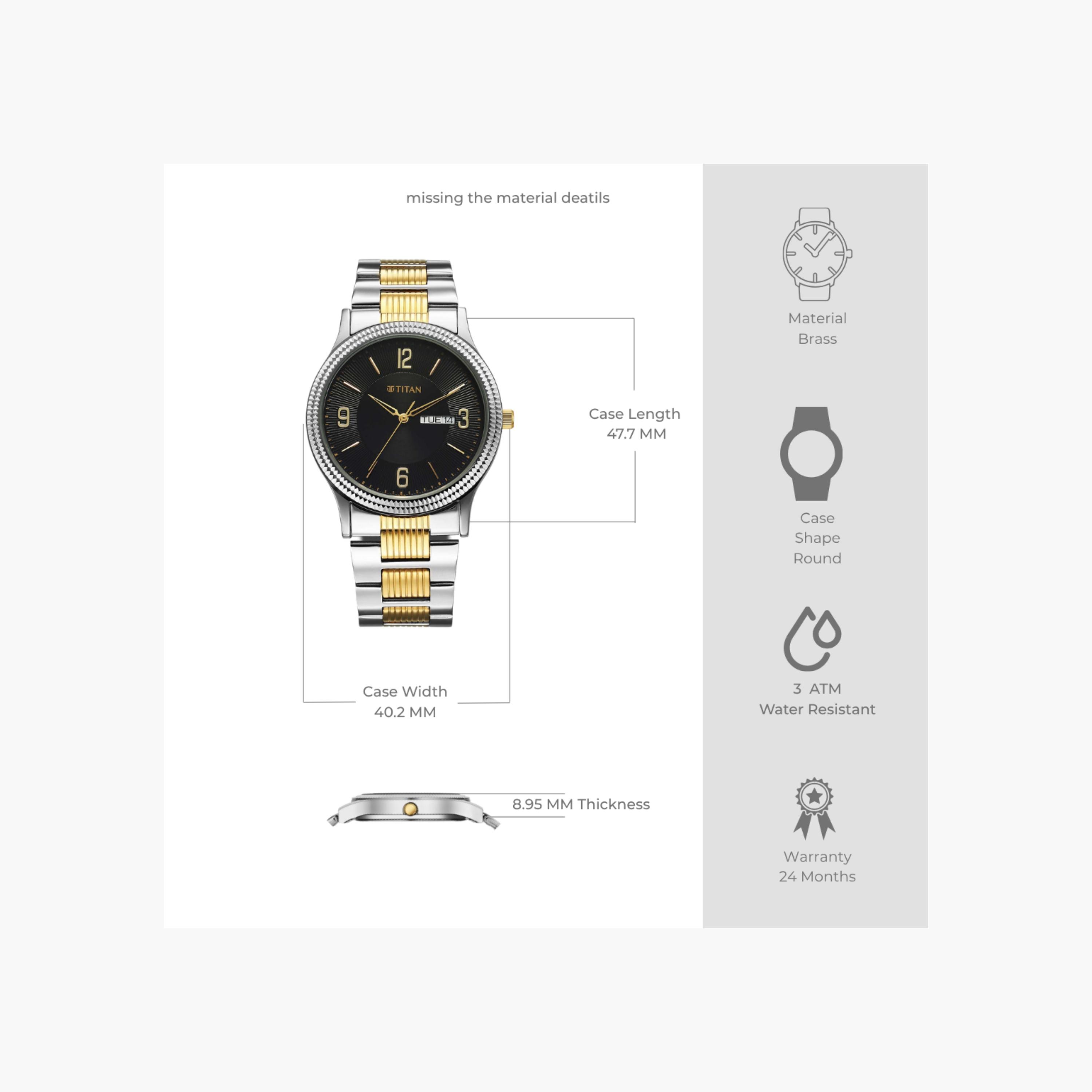 Titan Two-Tone Men's Analogue Watch-men-watchesandjewellery-watches-image-3