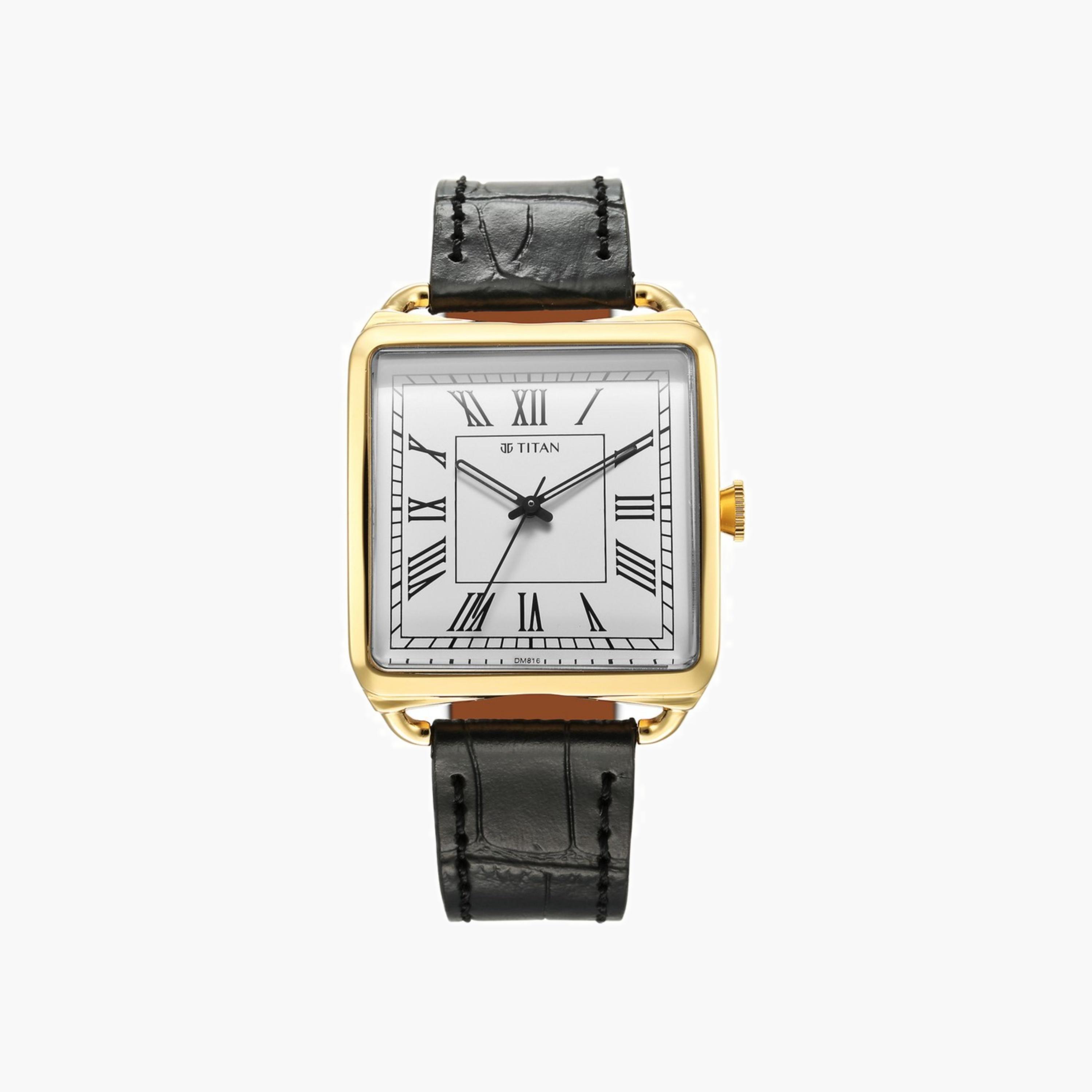 Titan Square Analog Leather Watch-men-watchesandjewellery-watches-image-1