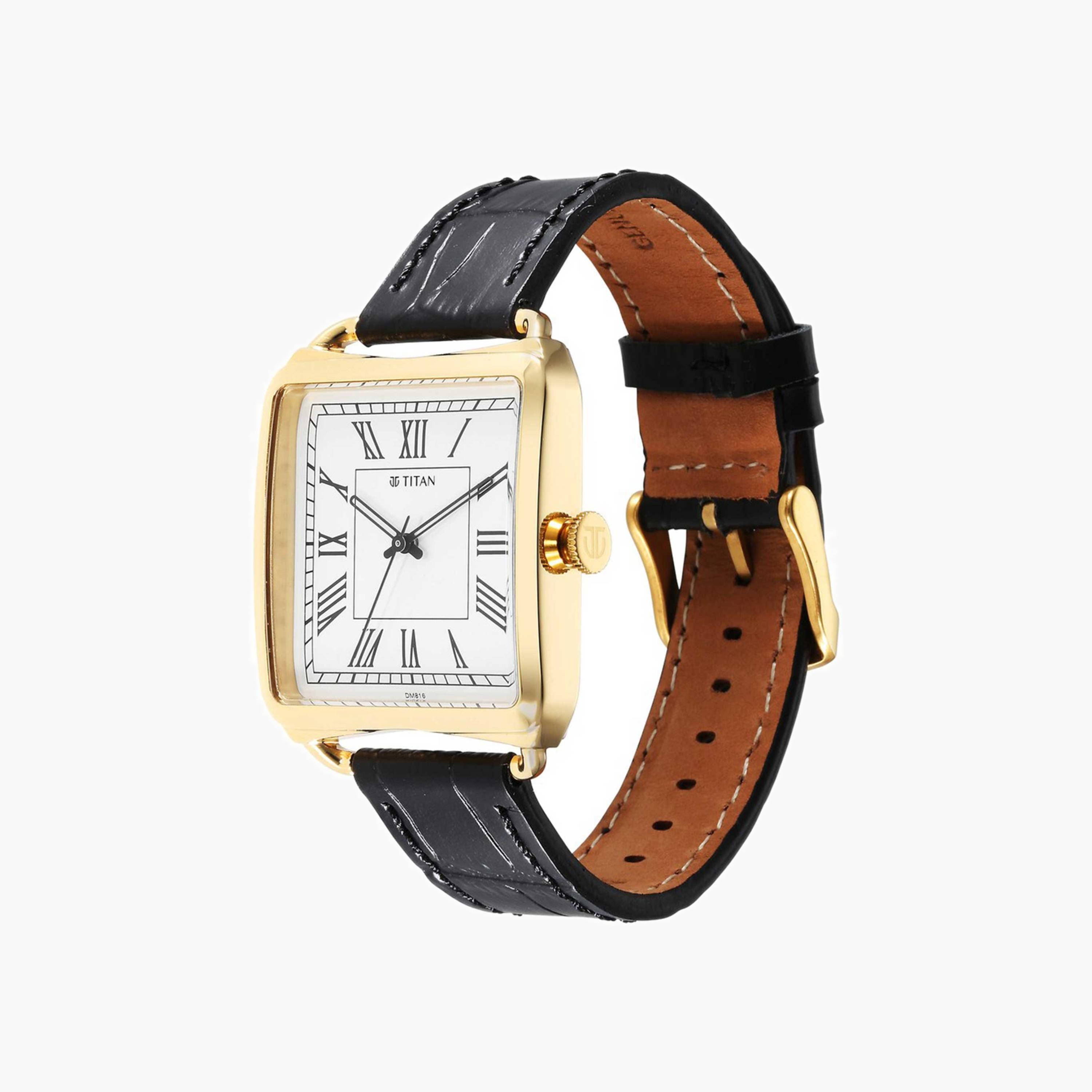 Titan Square Analog Leather Watch-men-watchesandjewellery-watches-image-2
