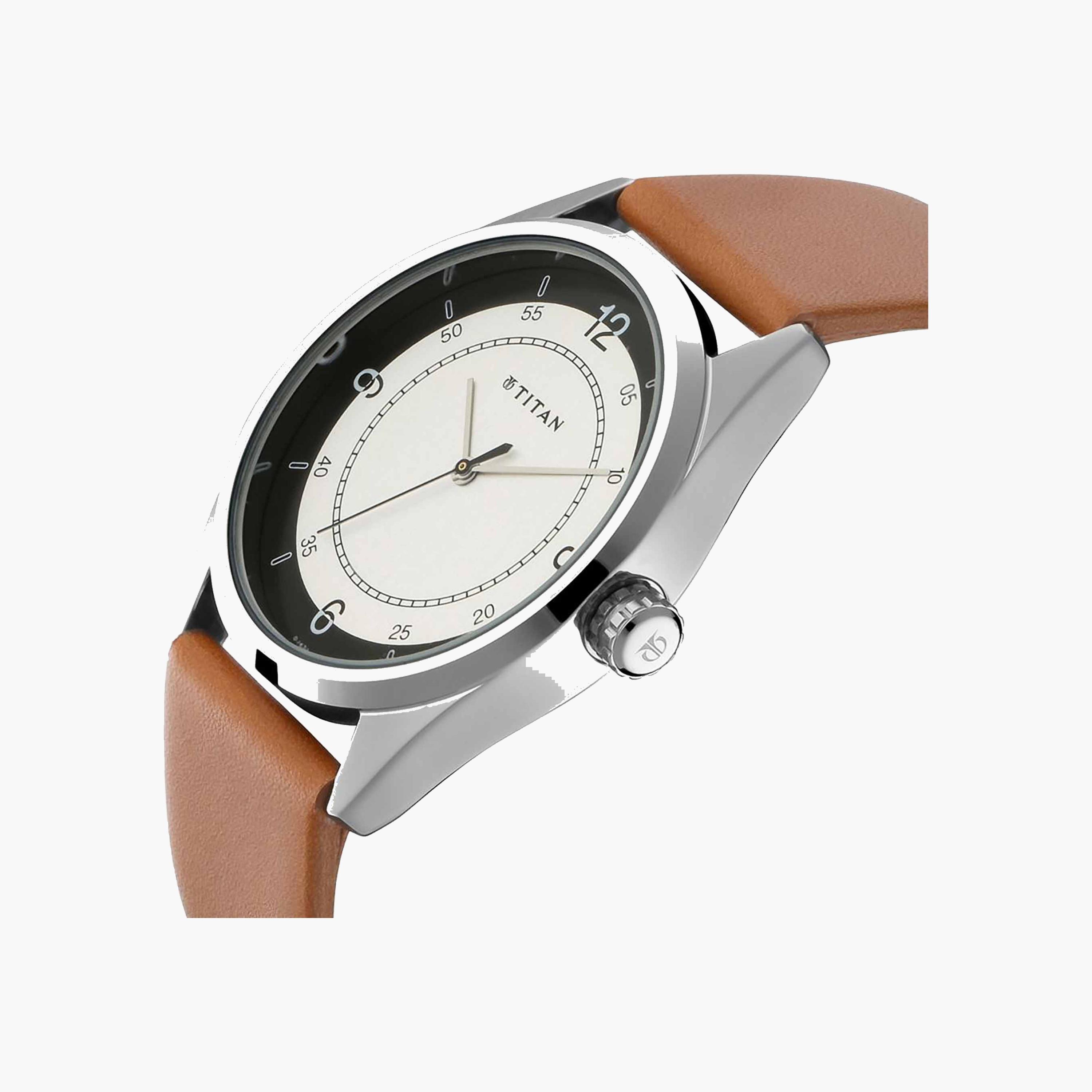 Titan Classic Analogue Watch, Tan Leather Strap-men-watchesandjewellery-watches-image-3