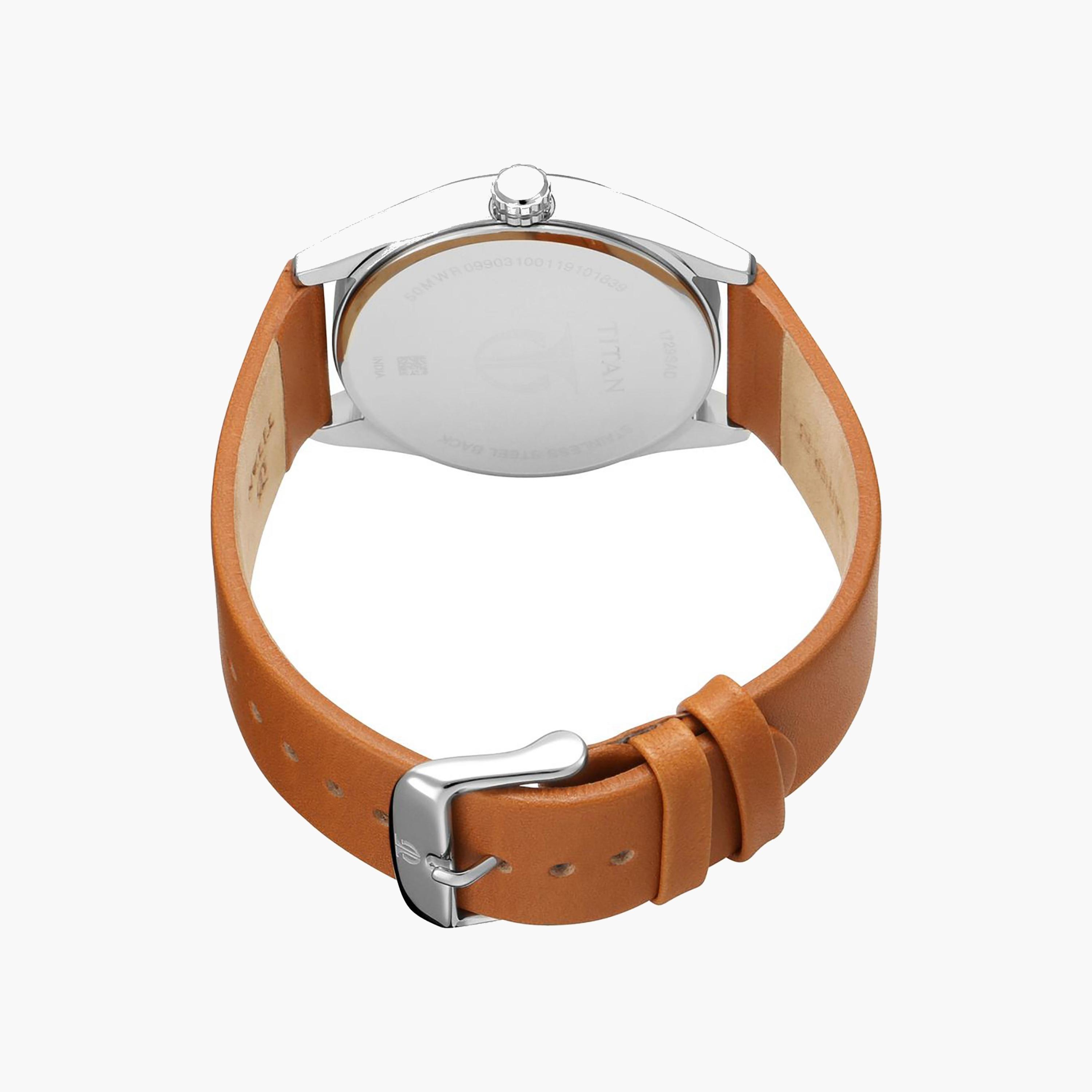 Titan Classic Analogue Watch, Tan Leather Strap-men-watchesandjewellery-watches-image-4