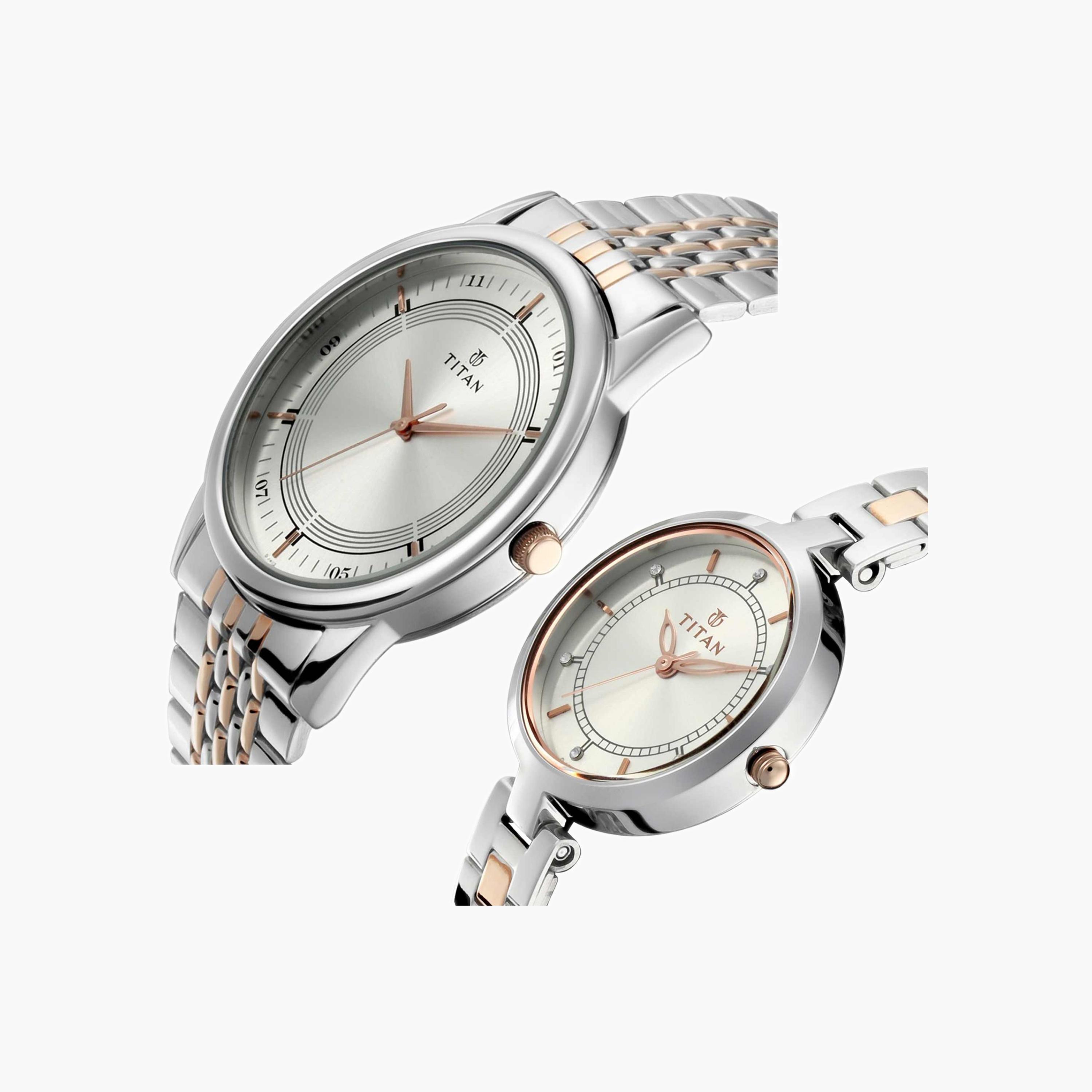 ساعات للأزواج بتصميم بلونين من الستانلس ستيل-men-watchesandjewellery-watches-image-4