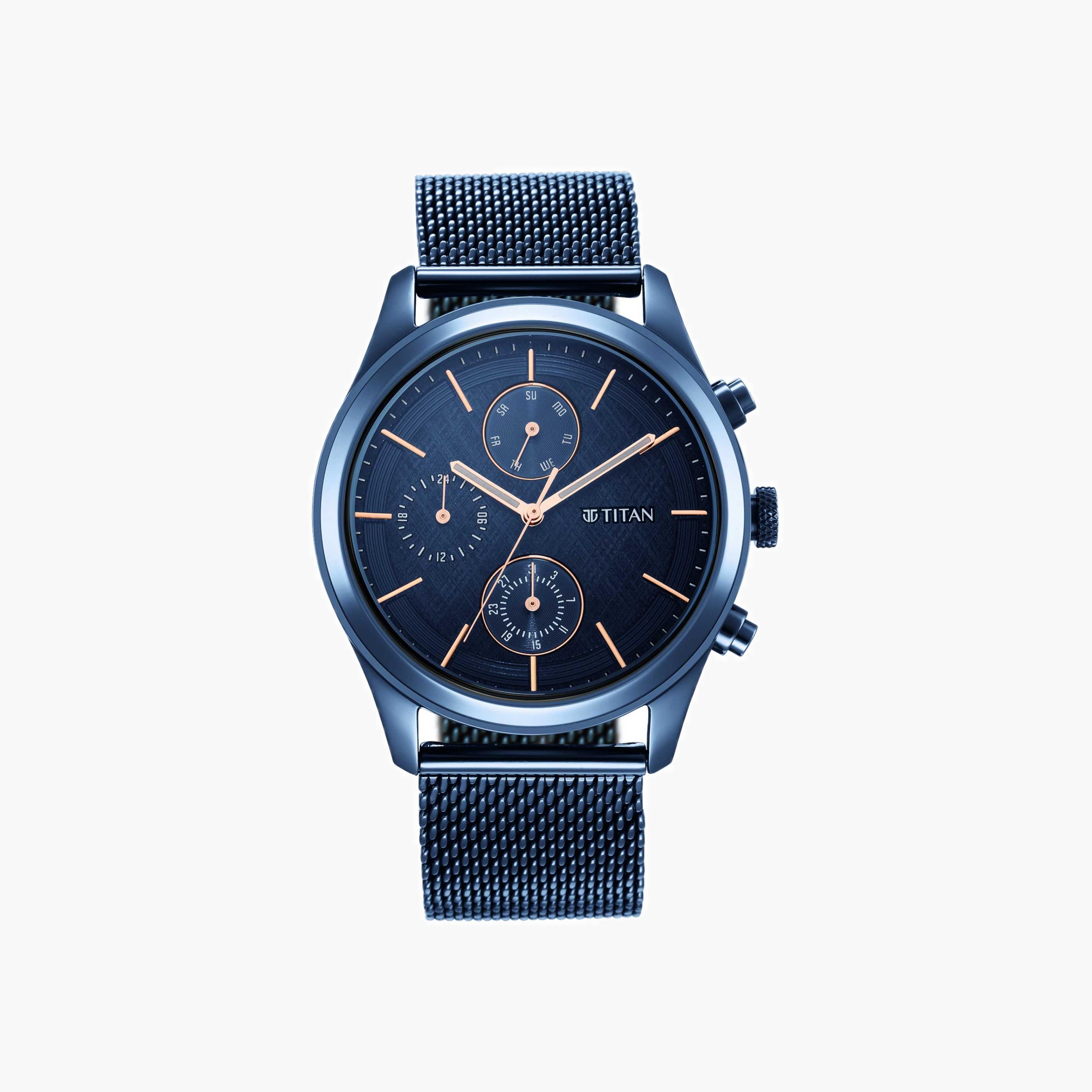 Titan Men's Chronograph Mesh Watch-men-watchesandjewellery-watches-image-1