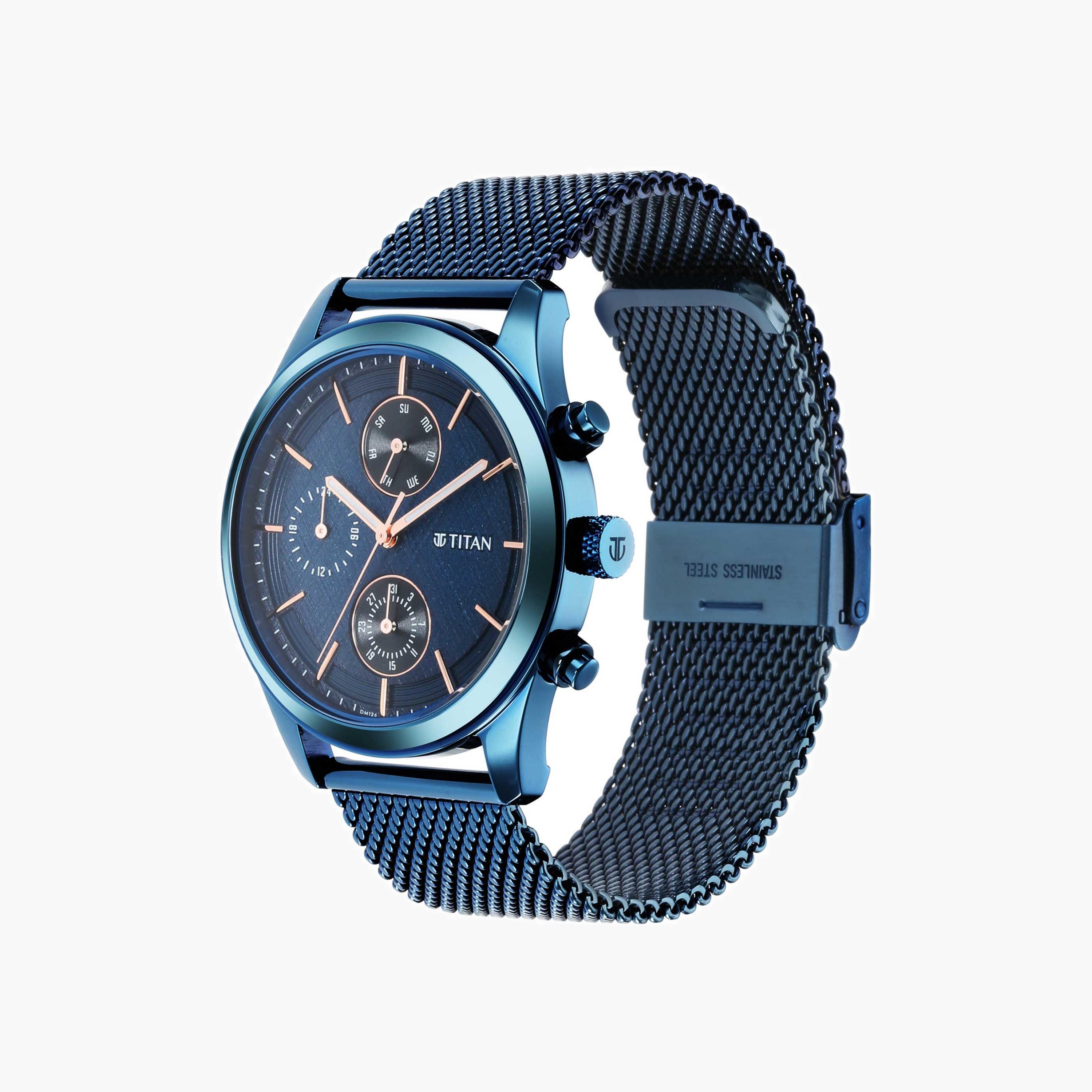Titan Men's Chronograph Mesh Watch-men-watchesandjewellery-watches-image-6