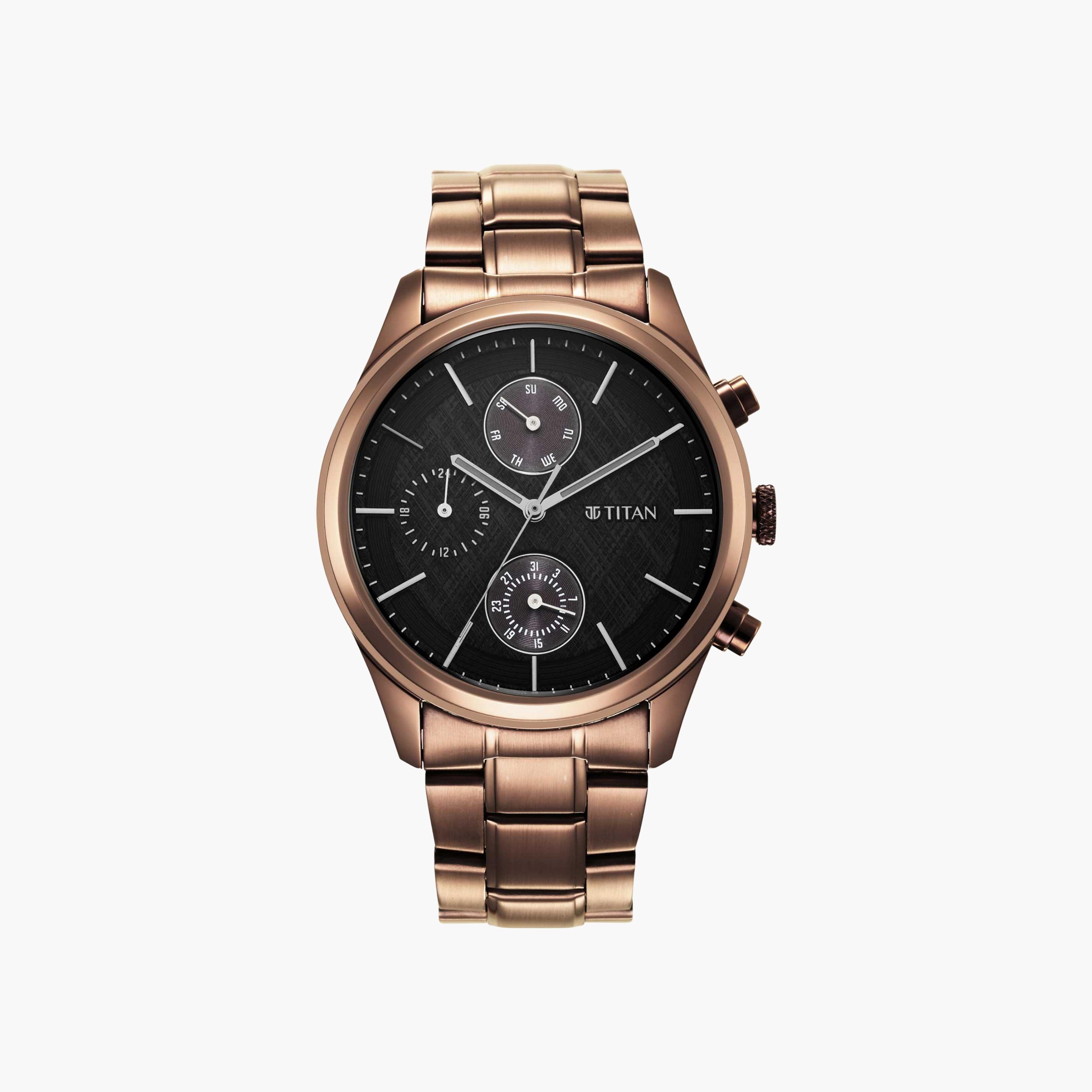 Titan Chronograph Black Dial Bracelet Watch-men-watchesandjewellery-watches-image-1