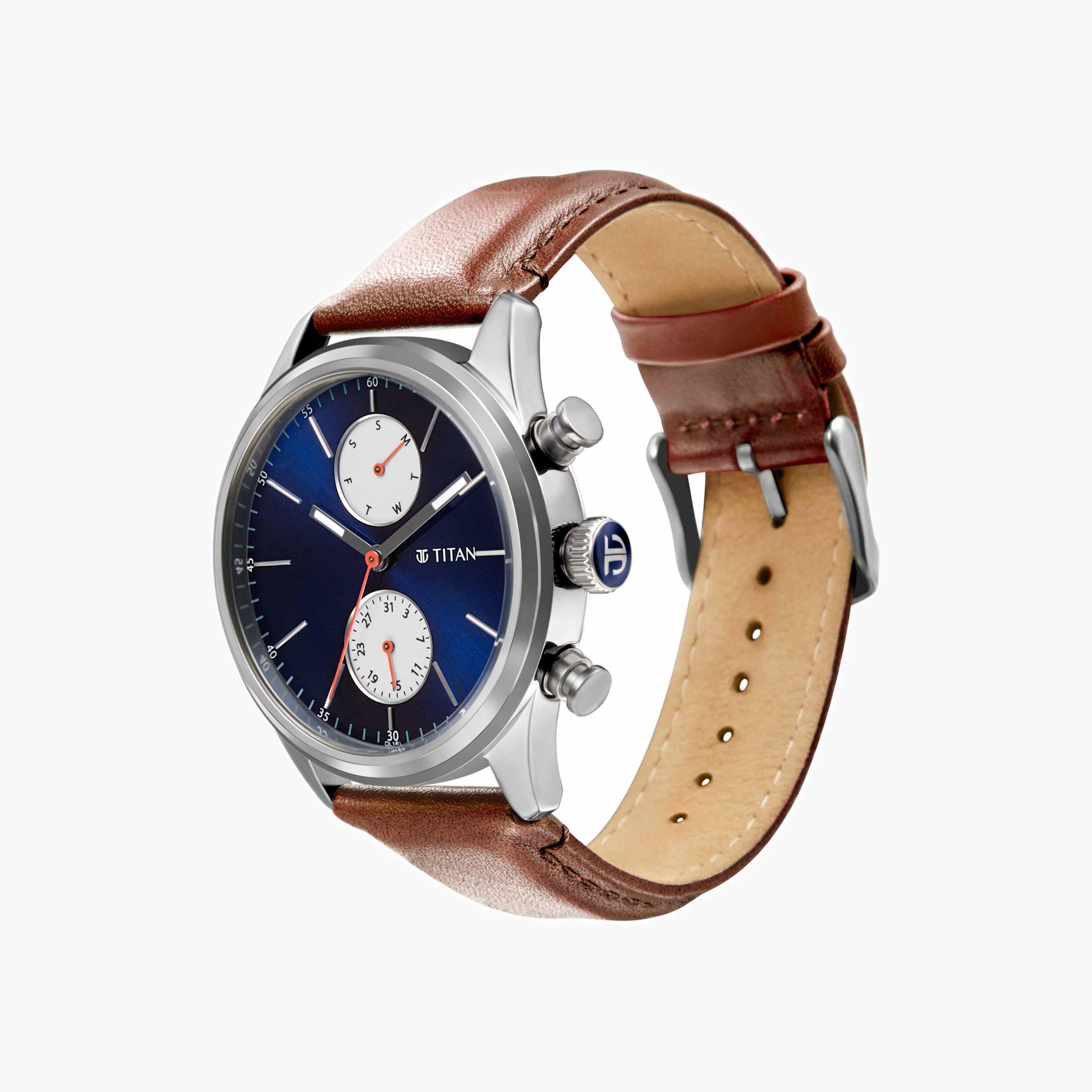 Titan Men's Chronograph Leather Watch-men-watchesandjewellery-watches-image-2