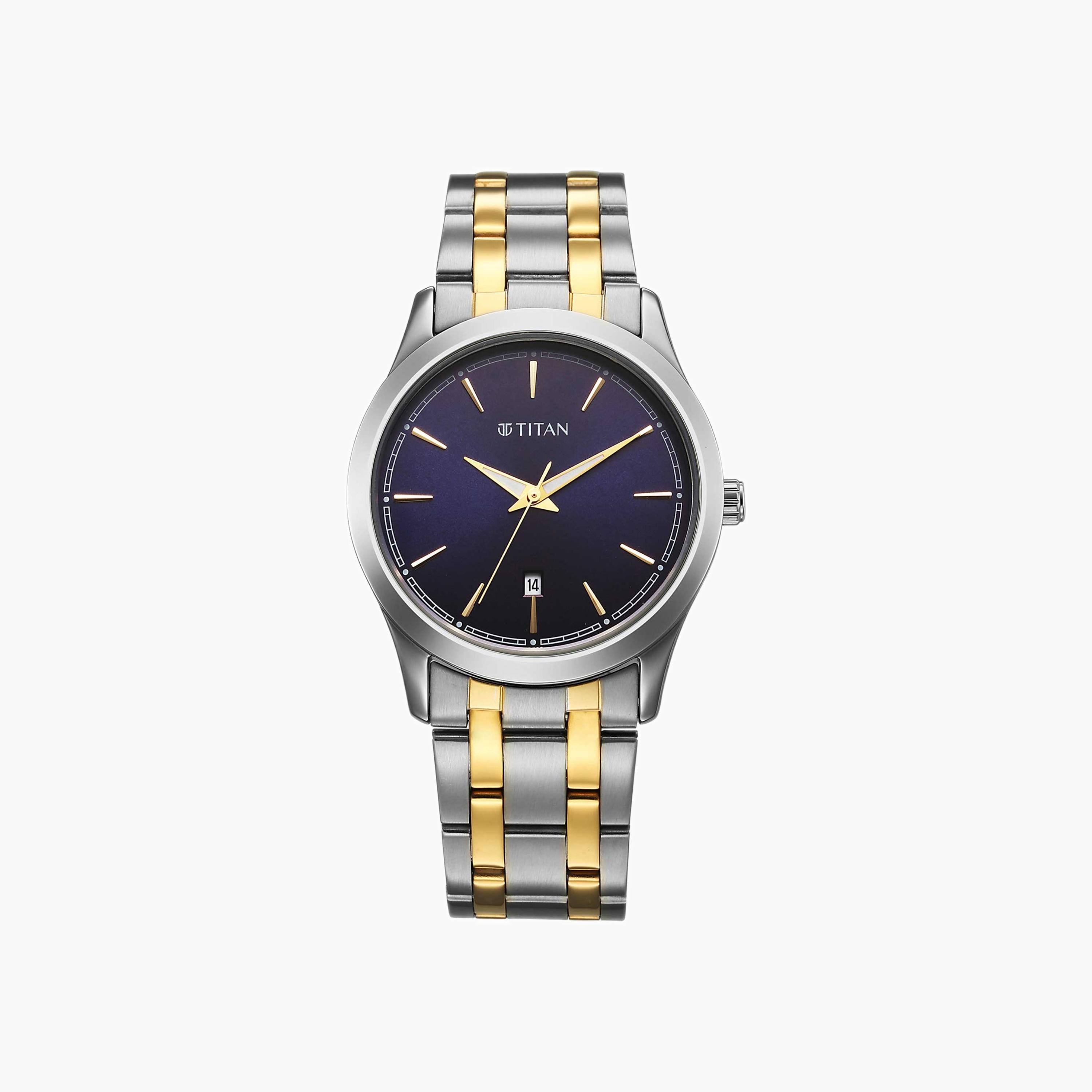 ساعة تيتان بعقارب وسوار معدني للرجال-men-watchesandjewellery-watches-image-1