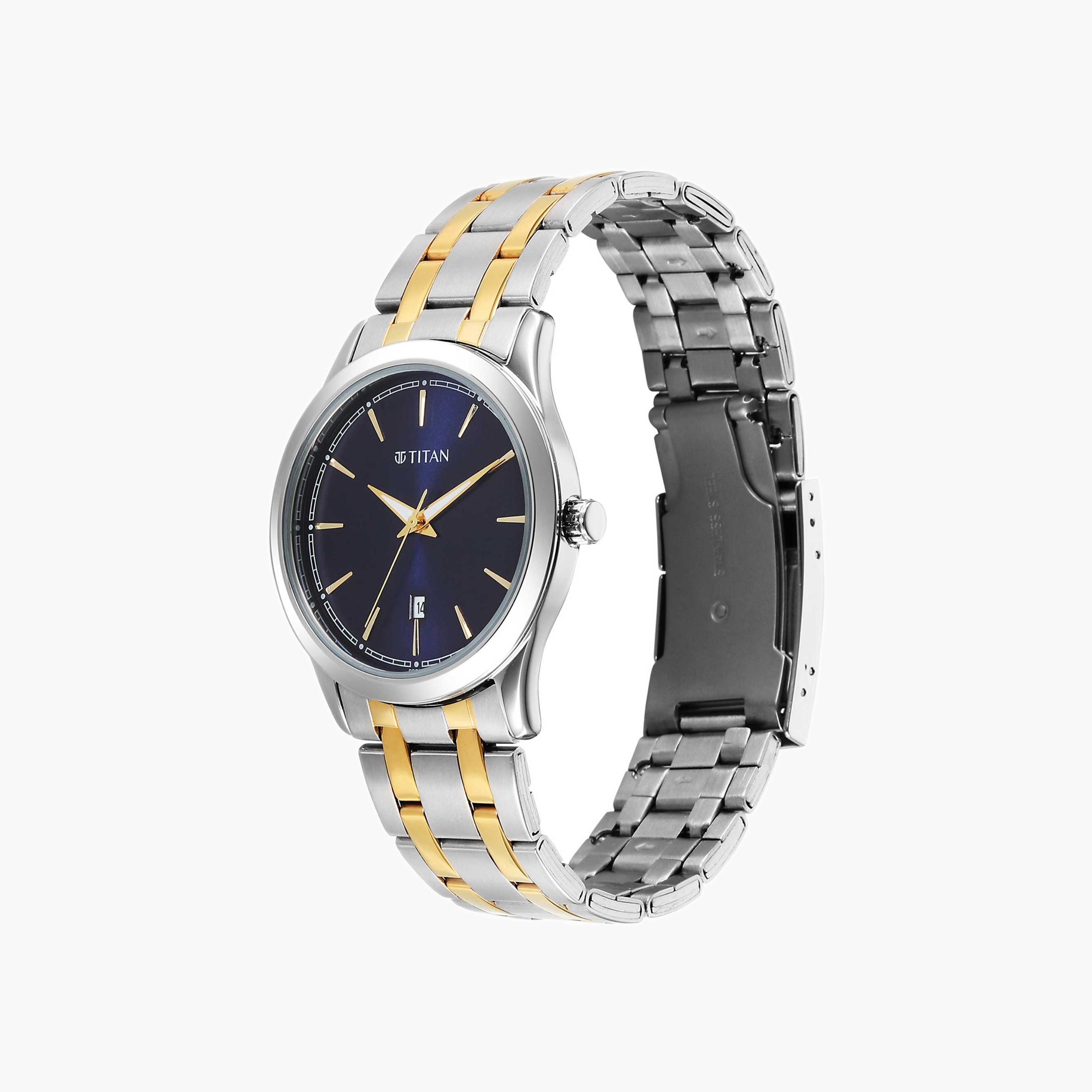 ساعة تيتان بعقارب وسوار معدني للرجال-men-watchesandjewellery-watches-image-4