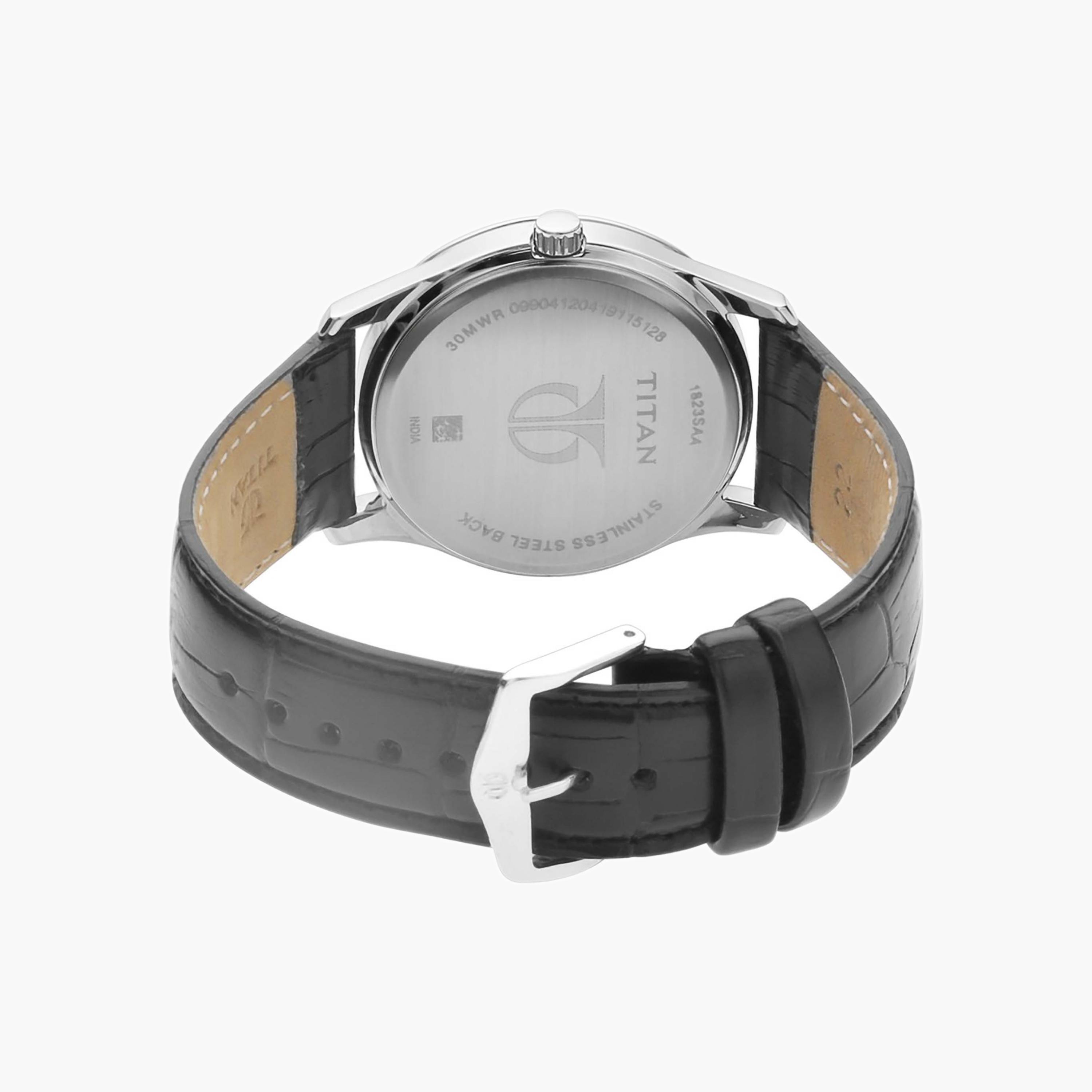 ساعة تيتان بعقارب وسوار جلدي للرجال-men-watchesandjewellery-watches-image-2