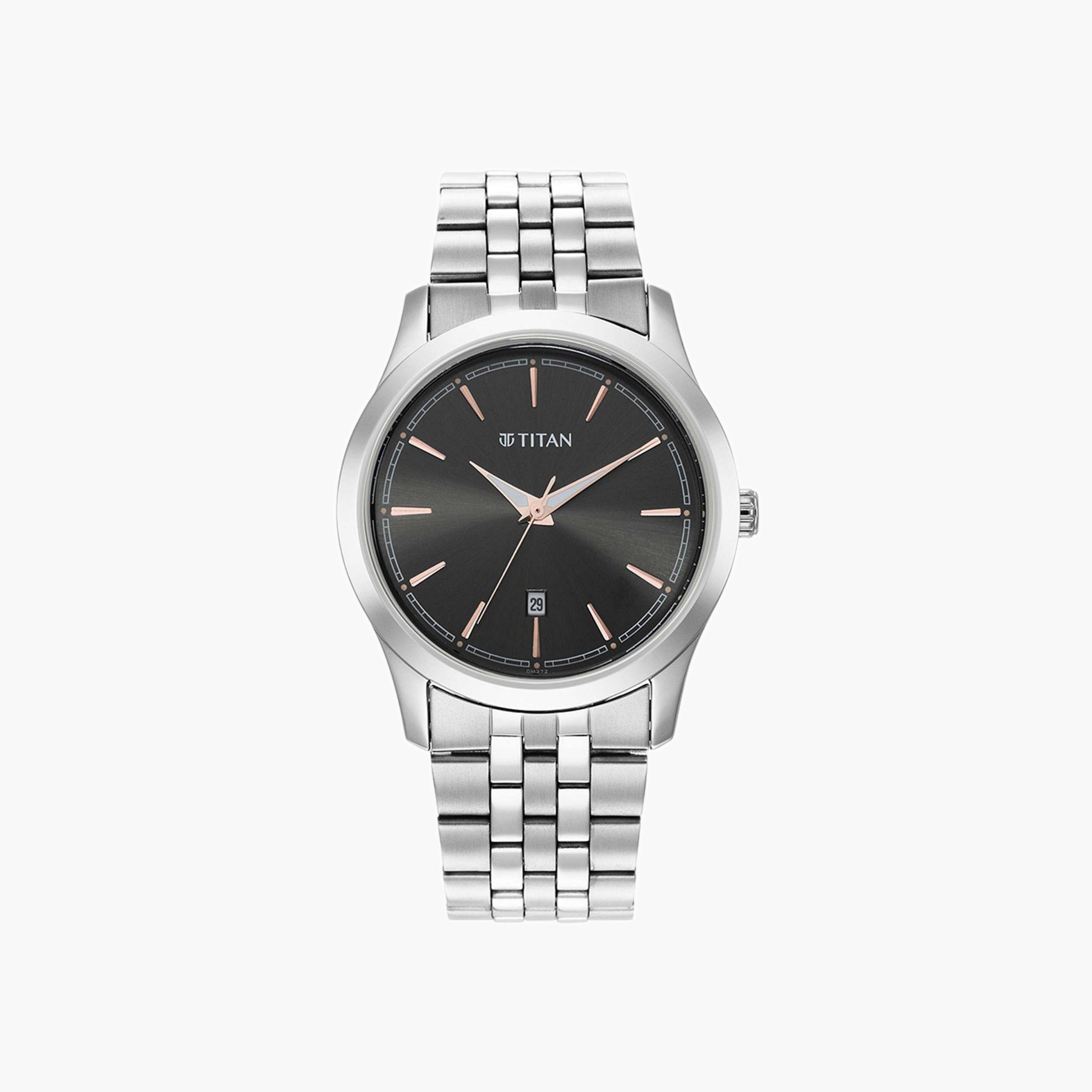 ساعة تيتان بعقارب وسوار معدني للرجال-men-watchesandjewellery-watches-image-1