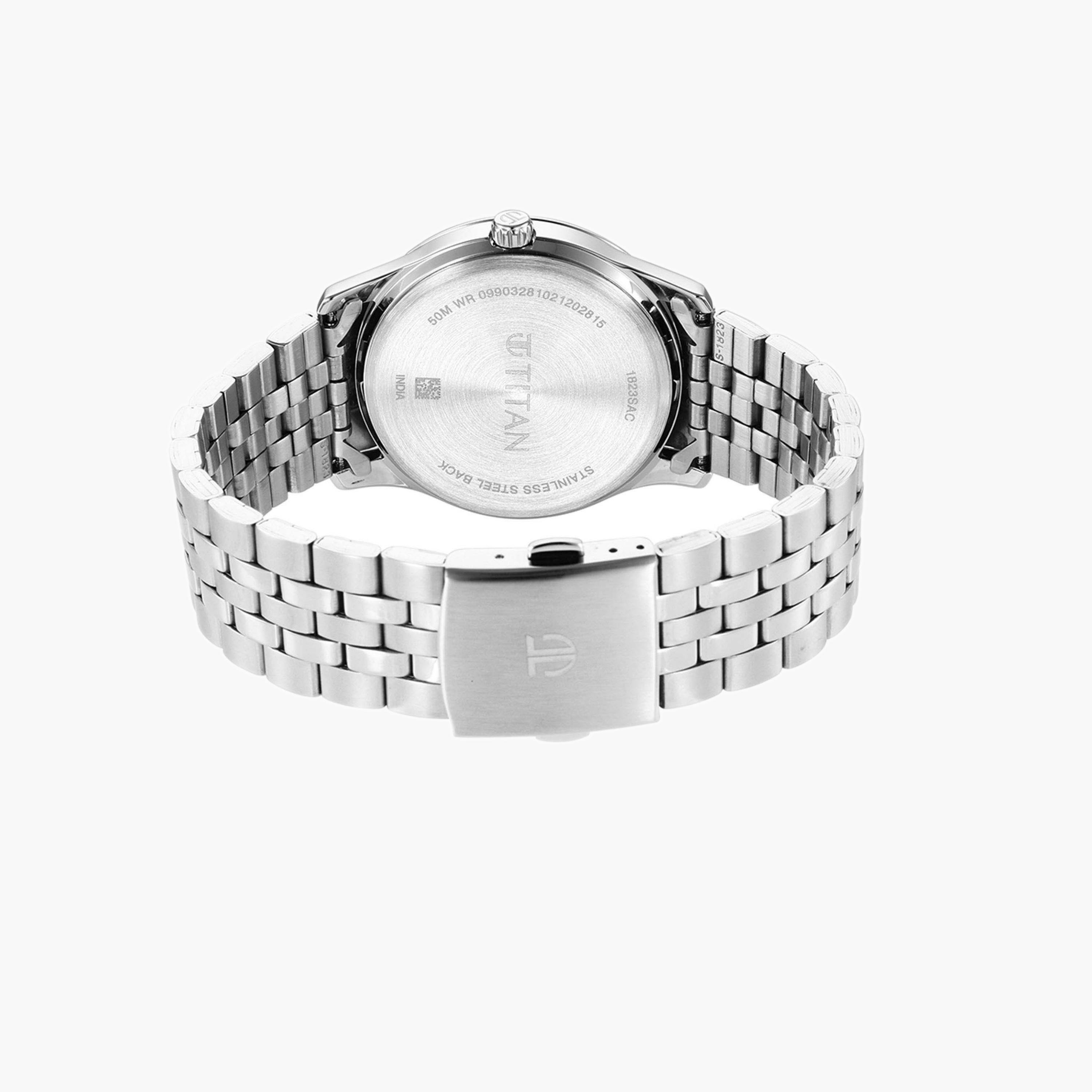 ساعة تيتان بعقارب وسوار معدني للرجال-men-watchesandjewellery-watches-image-3