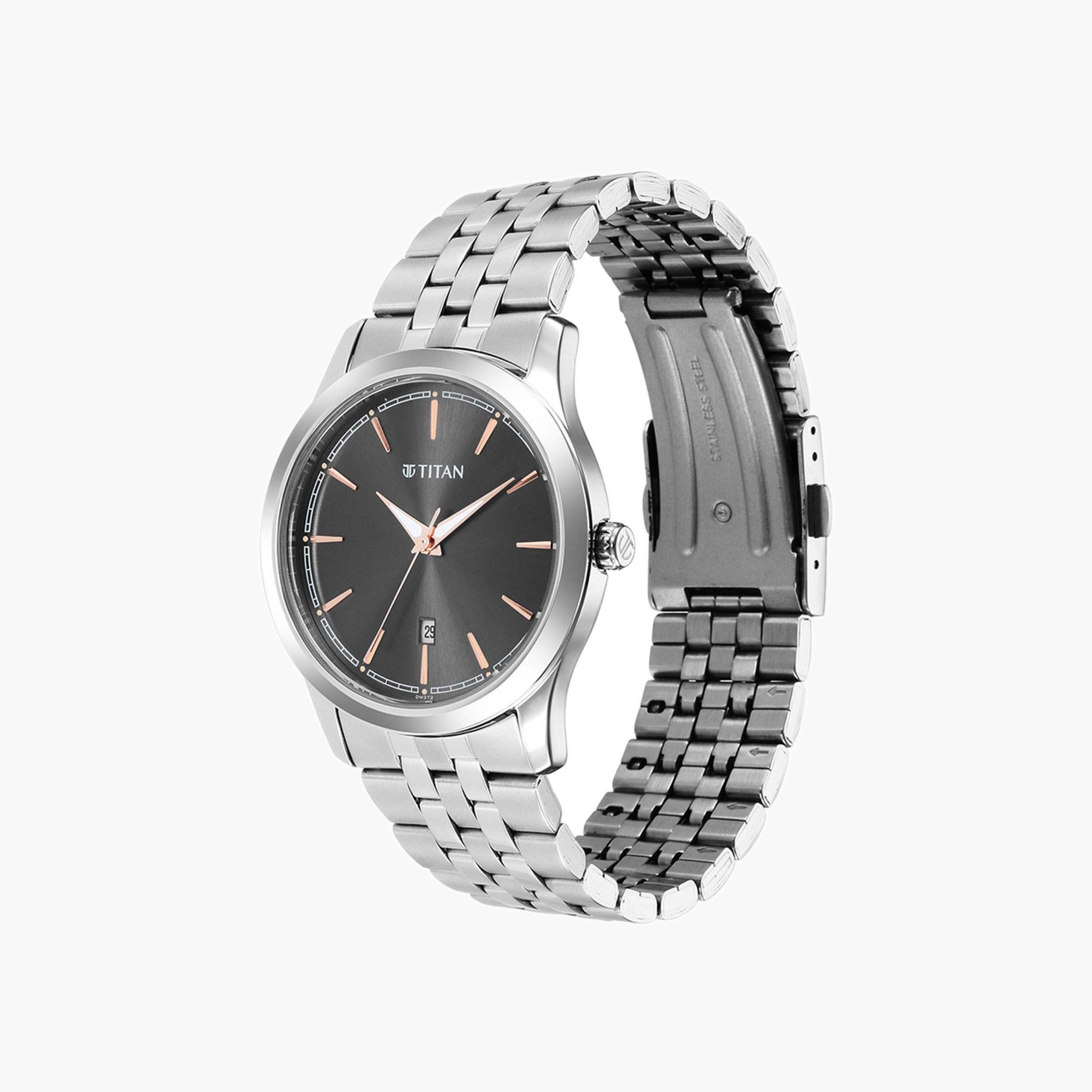 ساعة تيتان بعقارب وسوار معدني للرجال-men-watchesandjewellery-watches-image-5