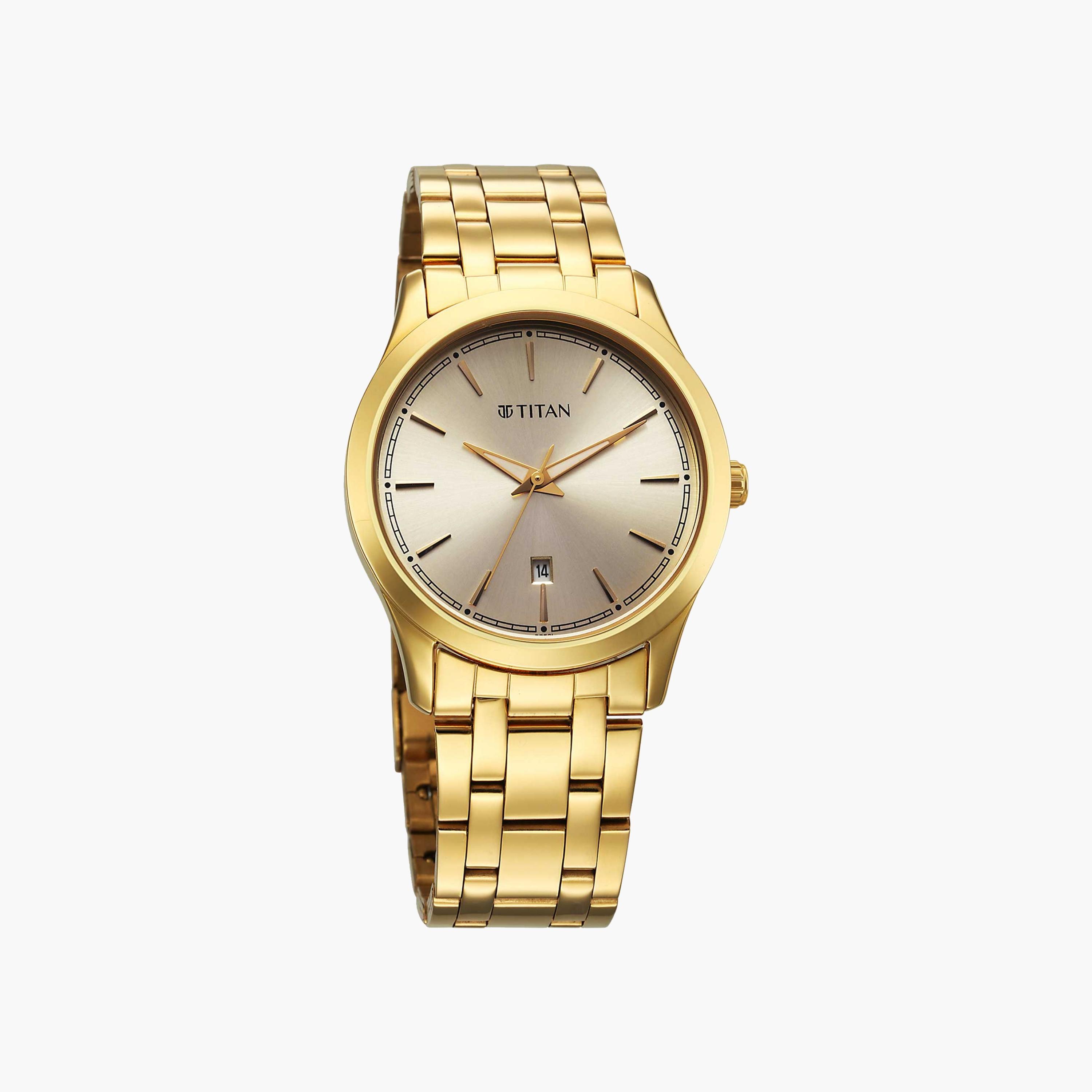 ساعة يد ذهبية من الستانلس ستيل-men-watchesandjewellery-watches-image-1