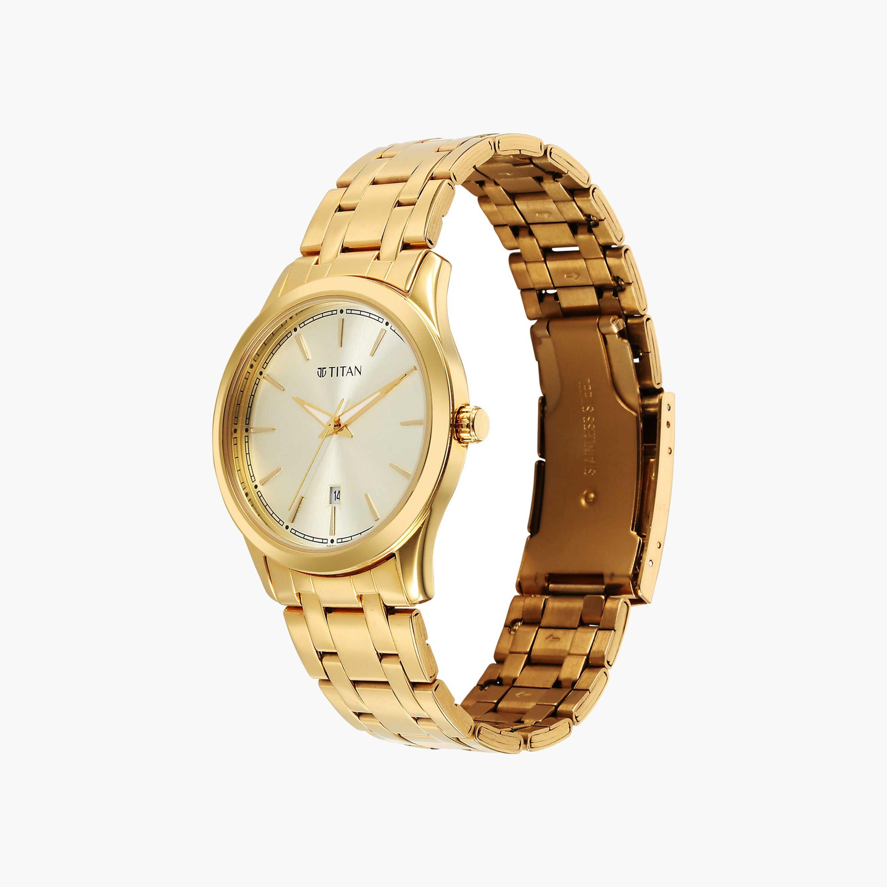 ساعة يد ذهبية من الستانلس ستيل-men-watchesandjewellery-watches-image-2