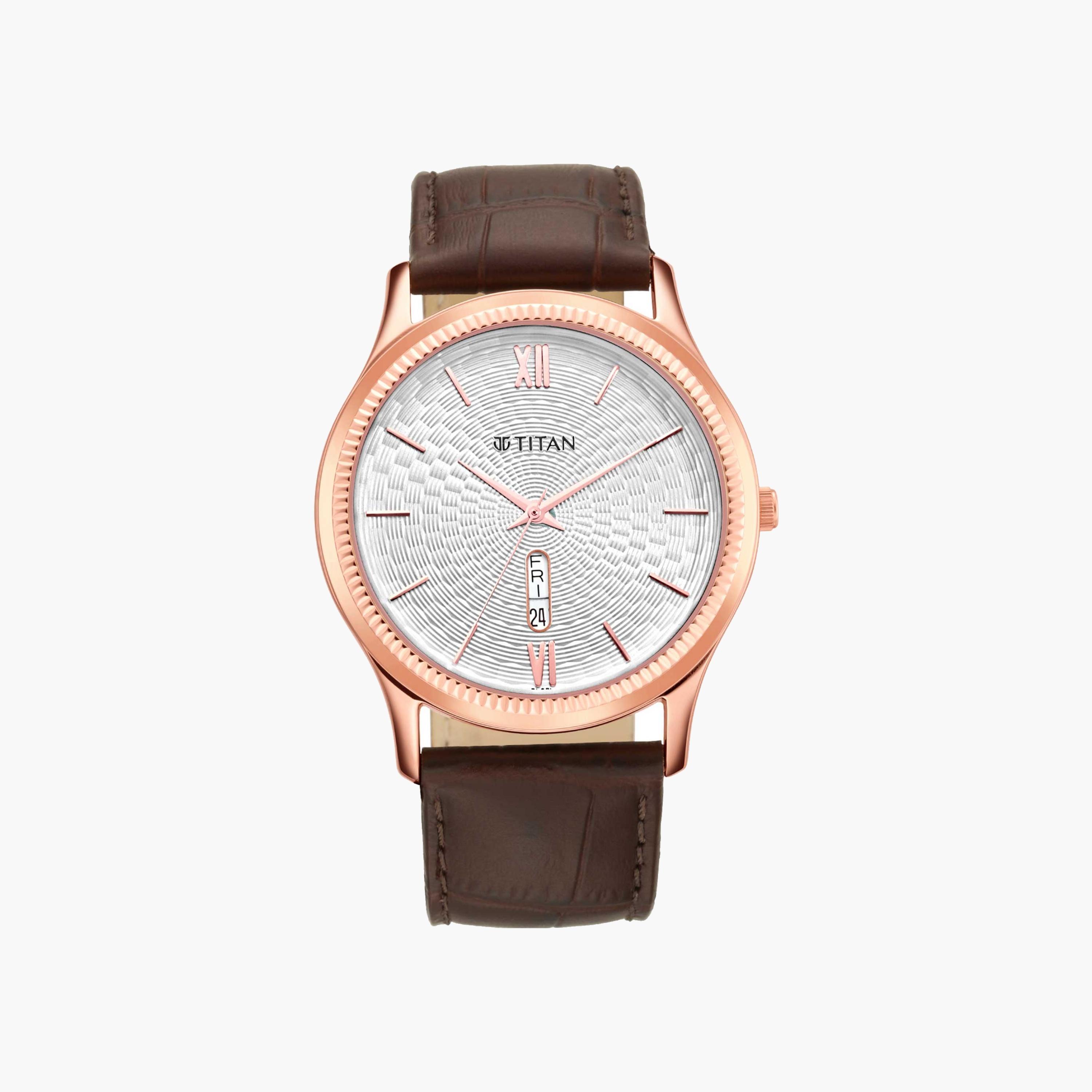 Titan Rose Gold White Dial Watch-men-watchesandjewellery-watches-image-1