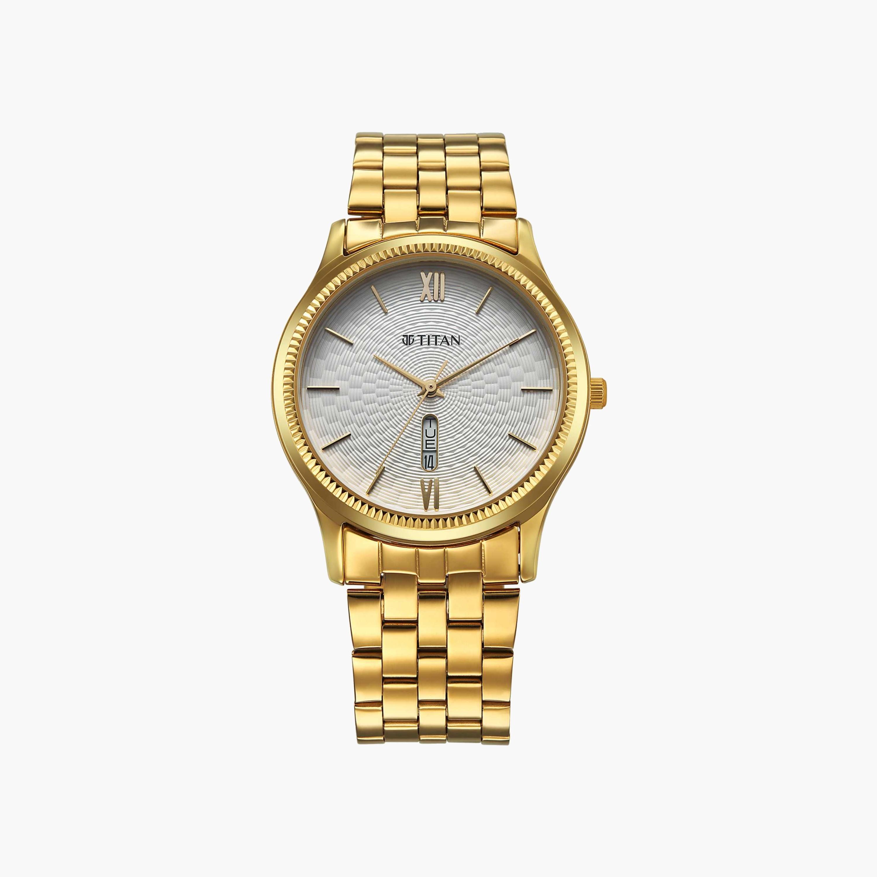 Titan Gold Tone Stainless Steel Watch-men-watchesandjewellery-watches-image-1