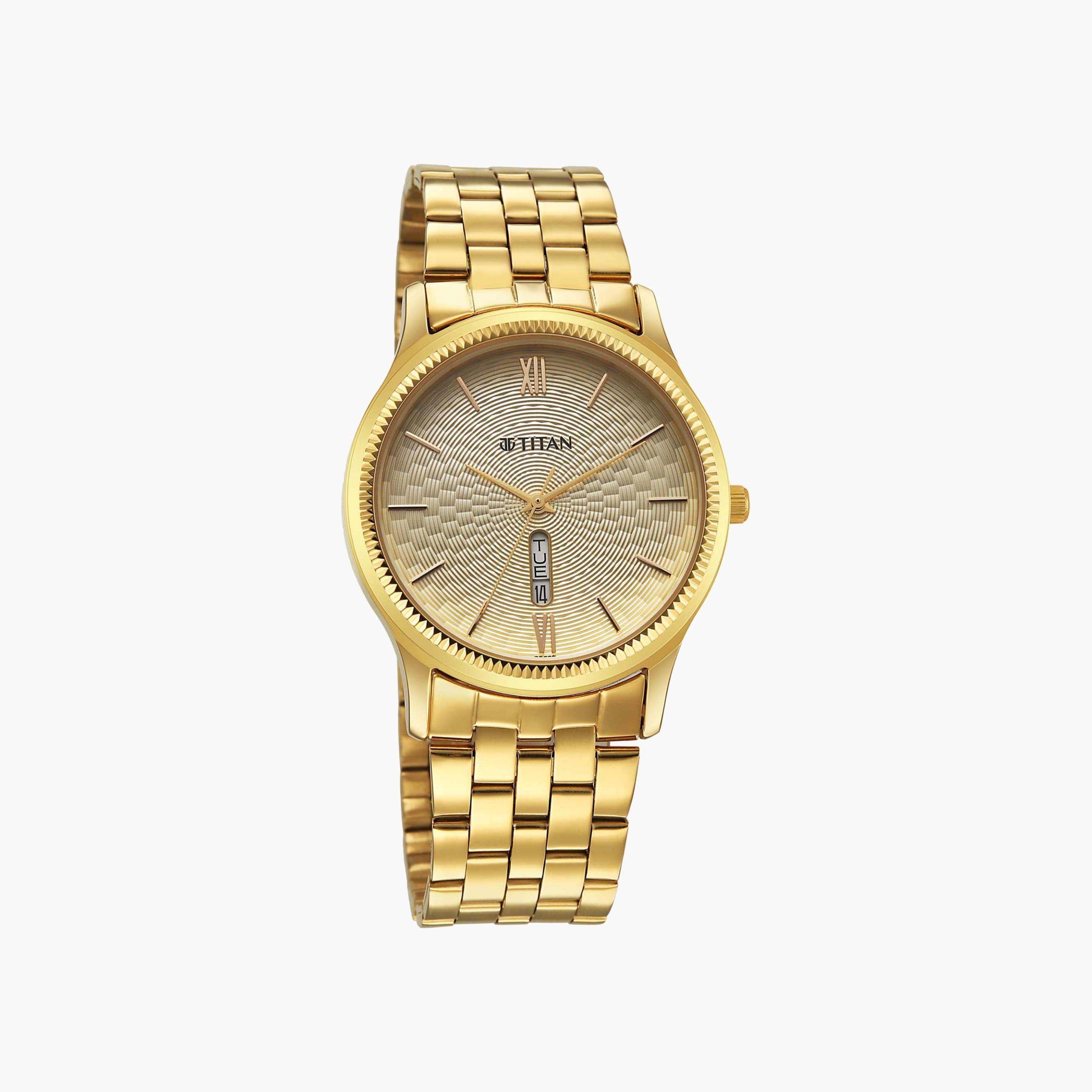 Titan Gold Stainless Steel Bracelet Watch-men-watchesandjewellery-watches-image-1