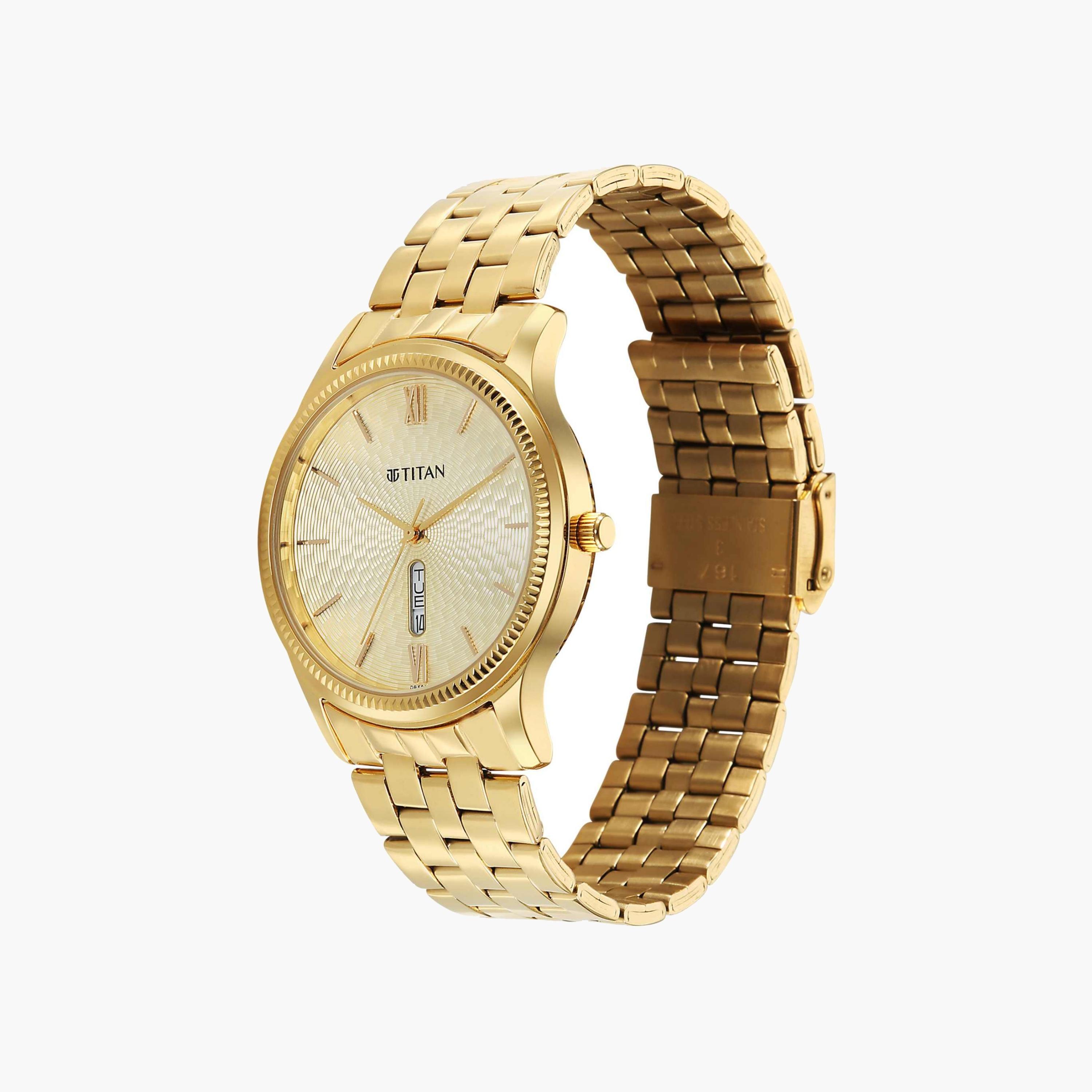 Titan Gold Stainless Steel Bracelet Watch-men-watchesandjewellery-watches-image-2