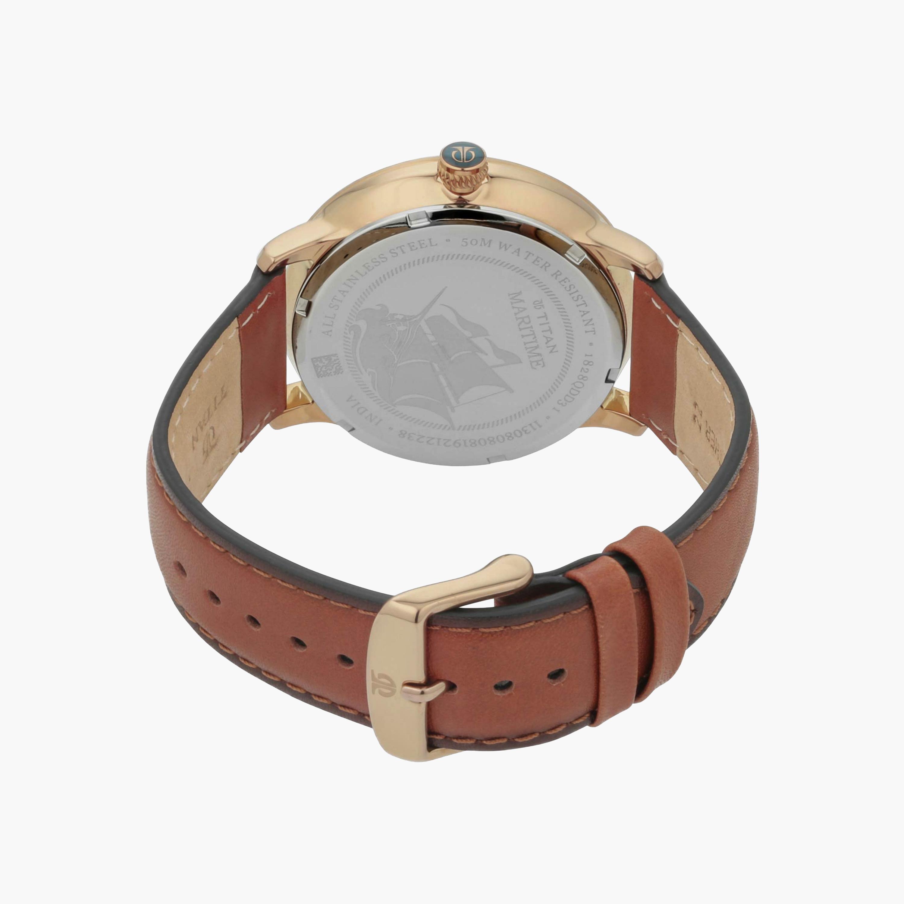 Mag-Com from Maritime Leather Strap Analog Watch-men-watchesandjewellery-watches-image-3