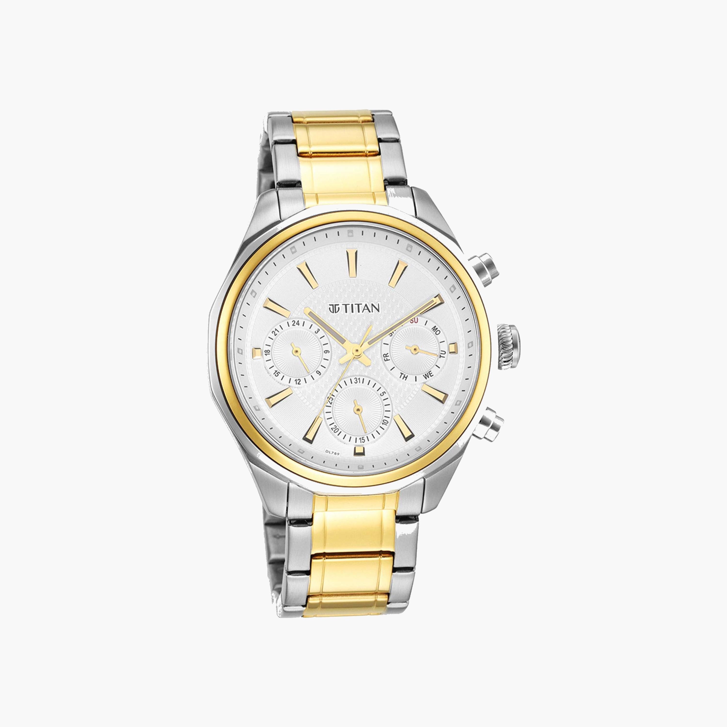 Titan Chronograph Two-Tone Stainless Steel Watch-men-watchesandjewellery-watches-image-2
