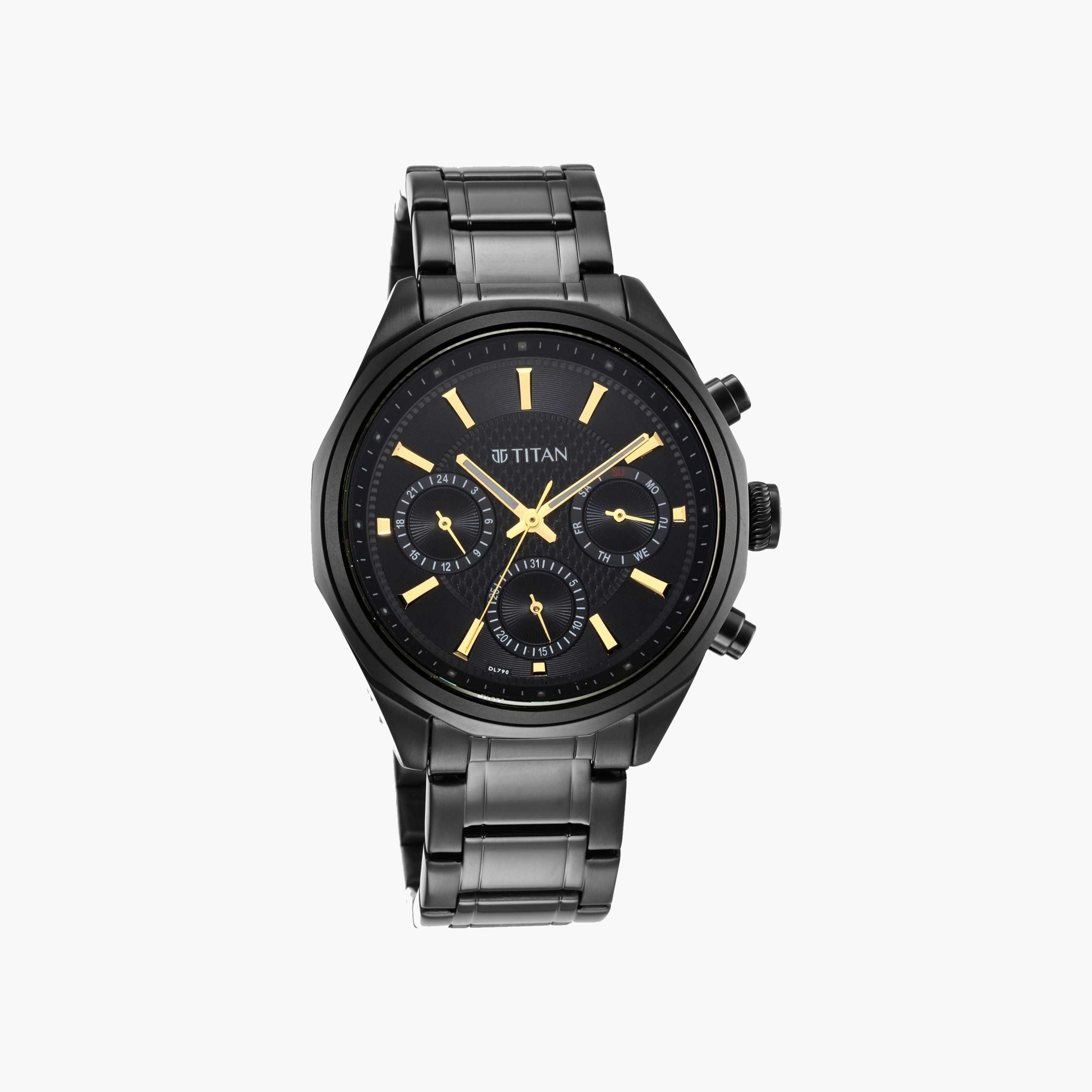 Titan Chronograph Black Dial Stainless Steel Watch-men-watchesandjewellery-watches-image-1