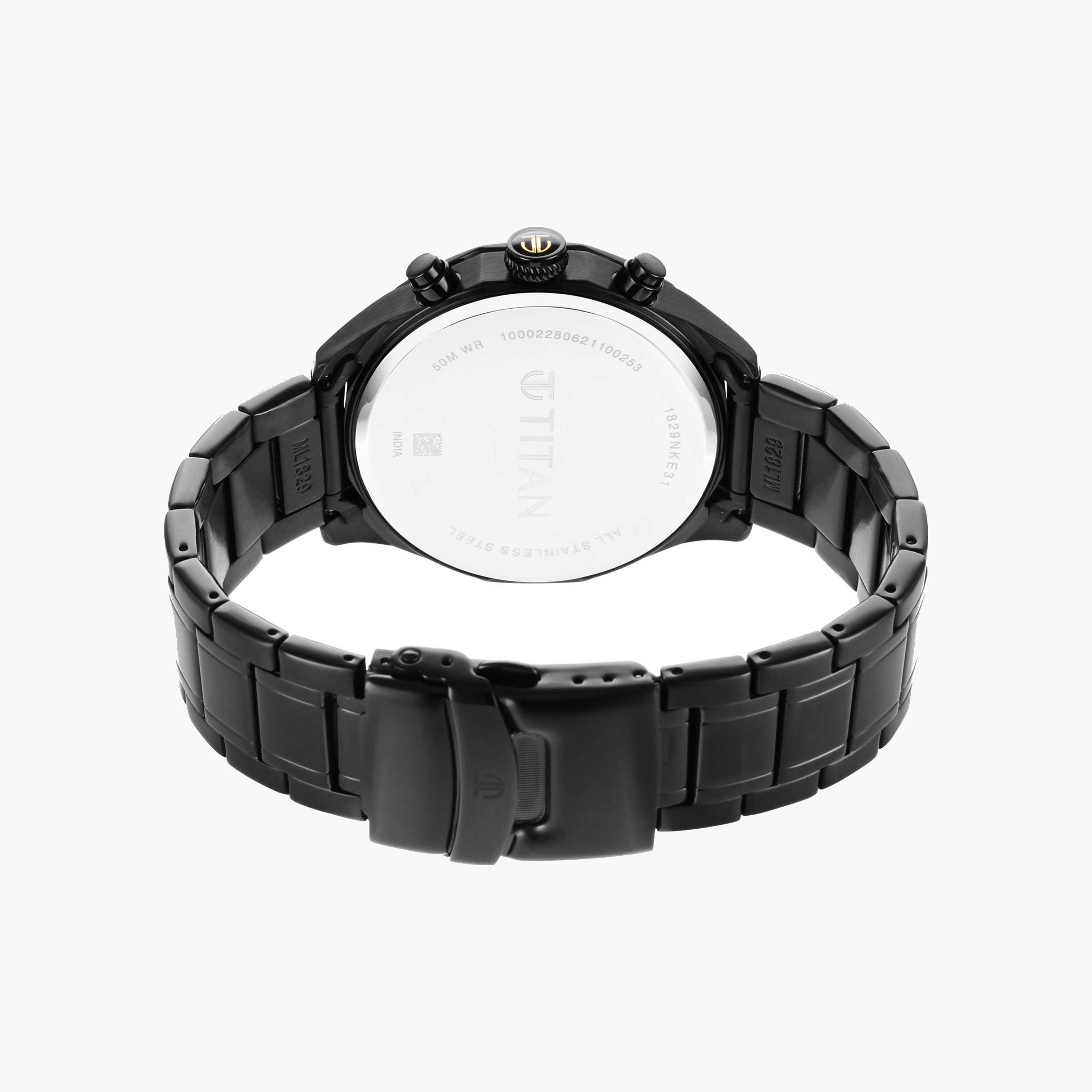 Titan Chronograph Black Dial Stainless Steel Watch-men-watchesandjewellery-watches-image-4